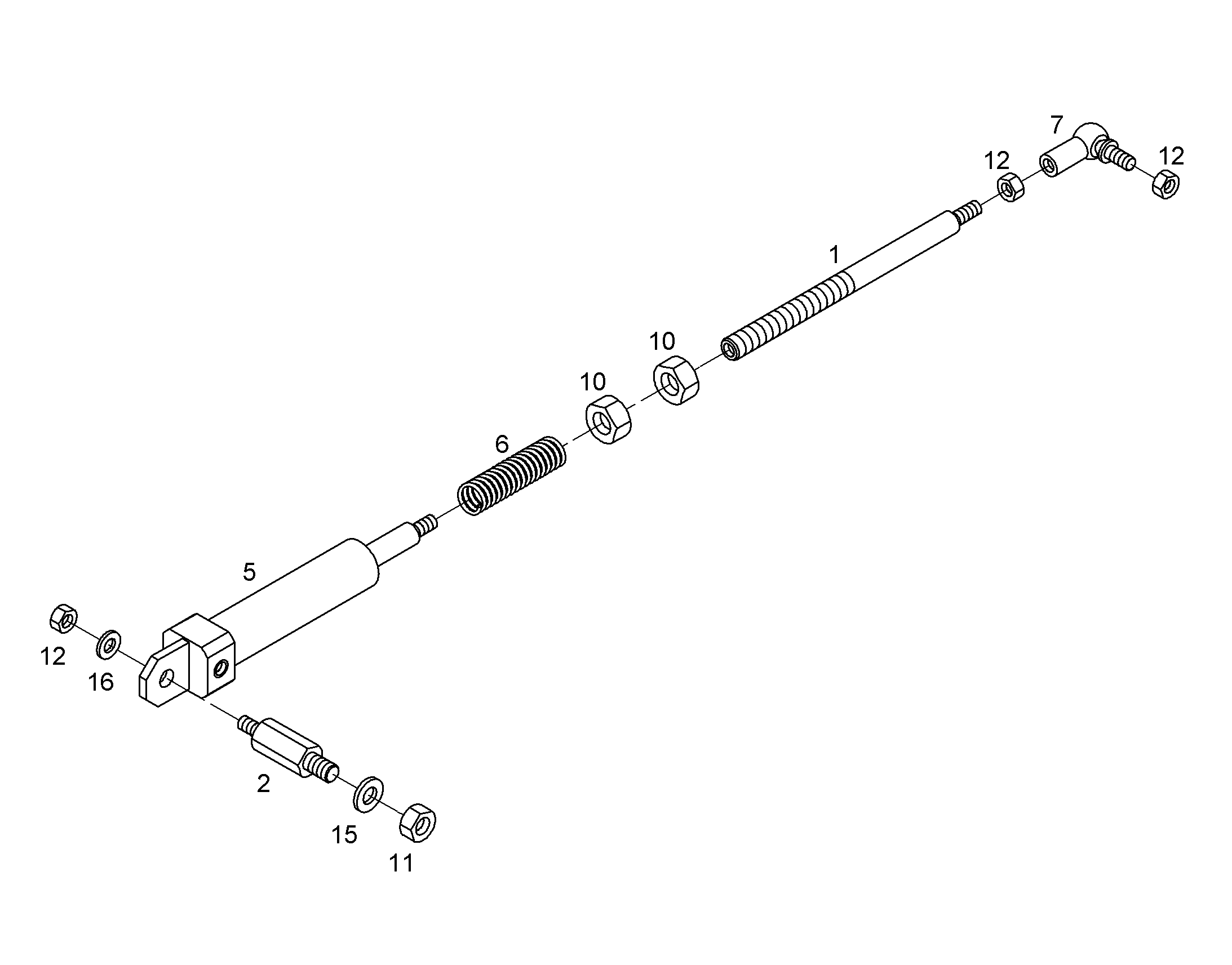 СТЕРЖЕНЬ РЕЗЬБОВОЙ Fe//Zn12//Cn//T2 9038598 LIEBHERR