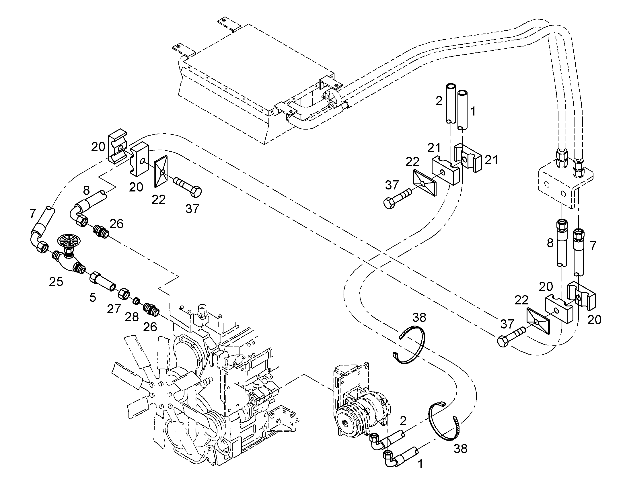 ШЛАНГОПРОВОД 12X6020 9798115 LIEBHERR