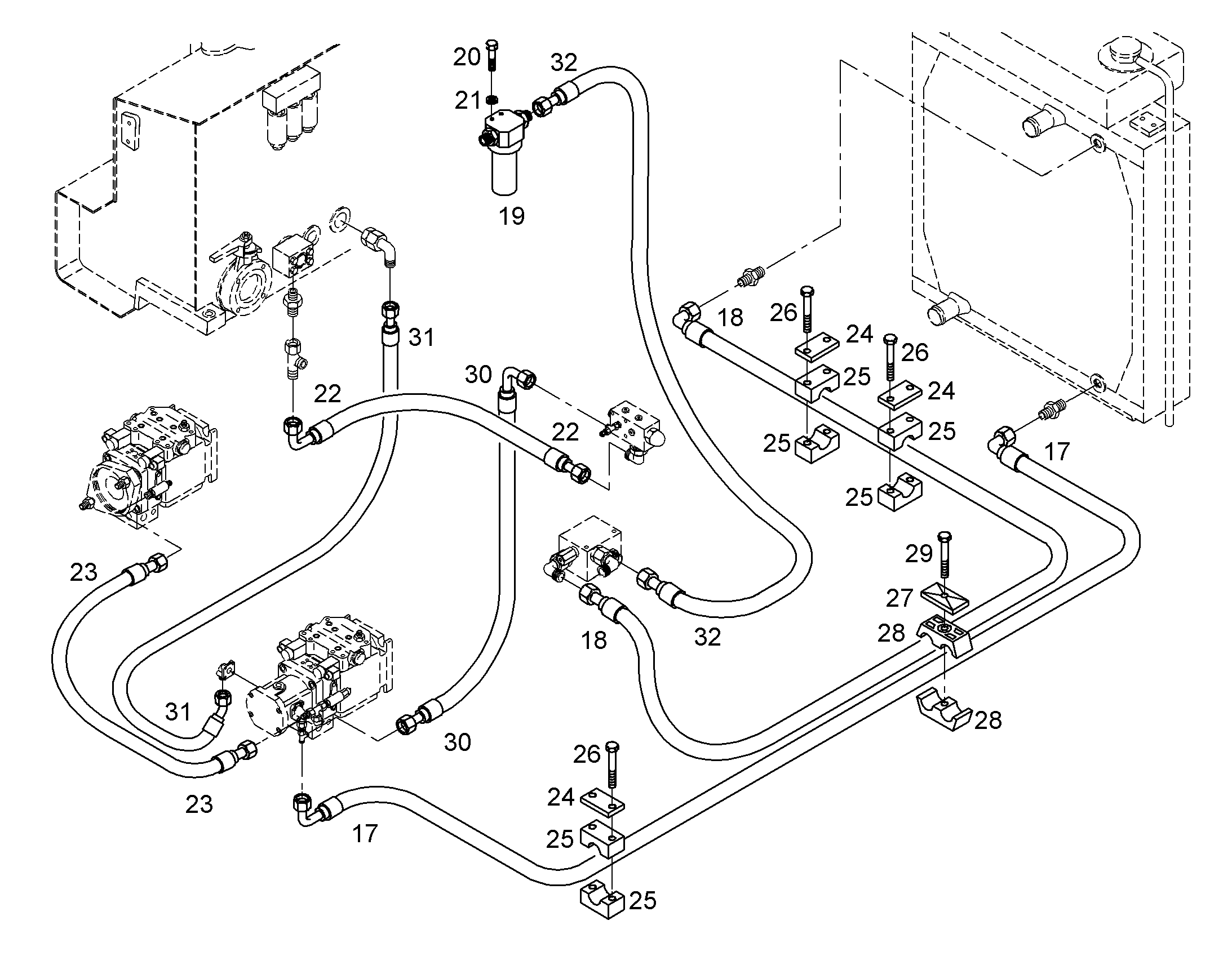 КЛЕММА ПОЛОВИННАЯ DIN 3015-1 L 4 R 30 PP SW 7404712 LIEBHERR