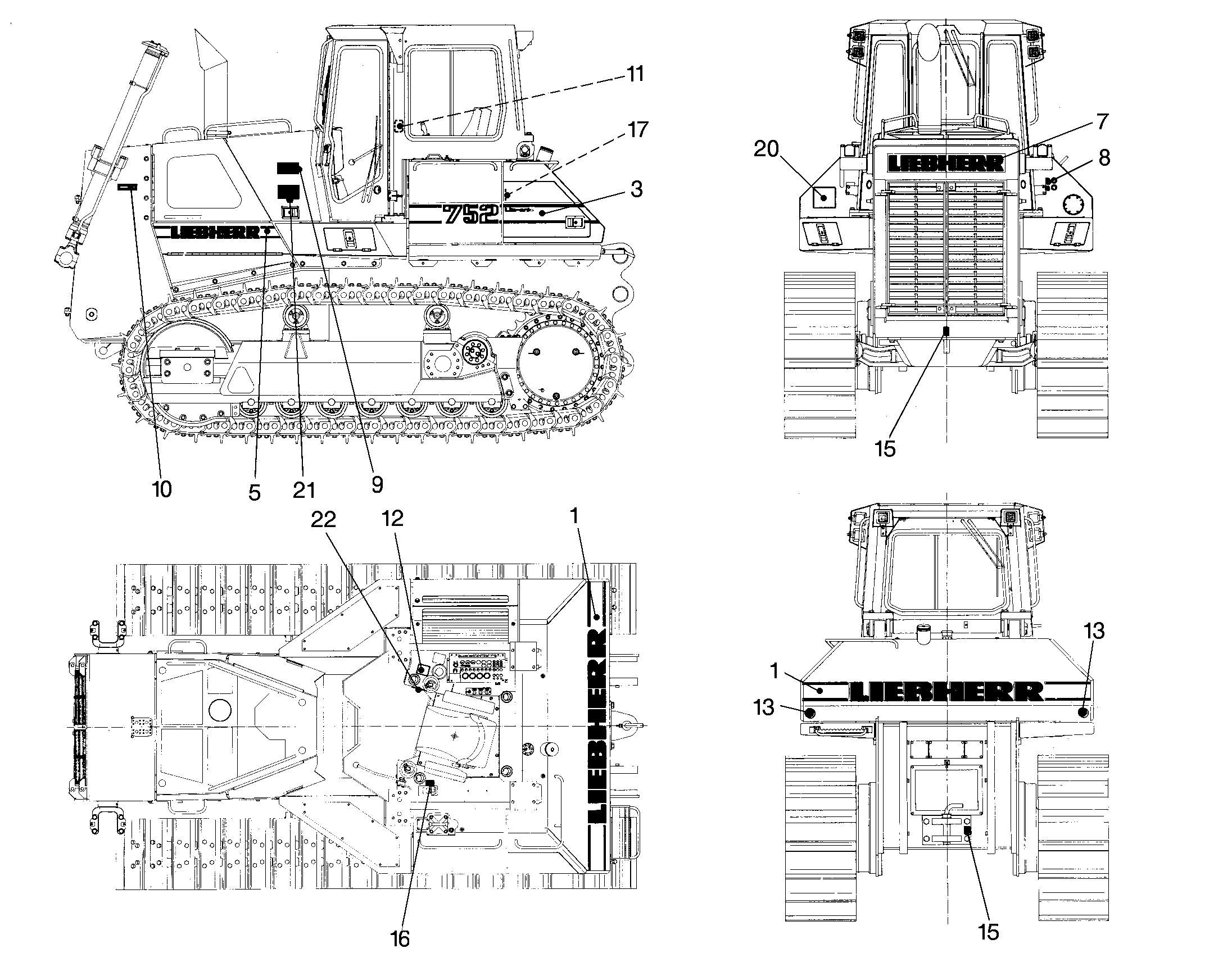 СХЕМА СМАЗКИ 9796553 LIEBHERR