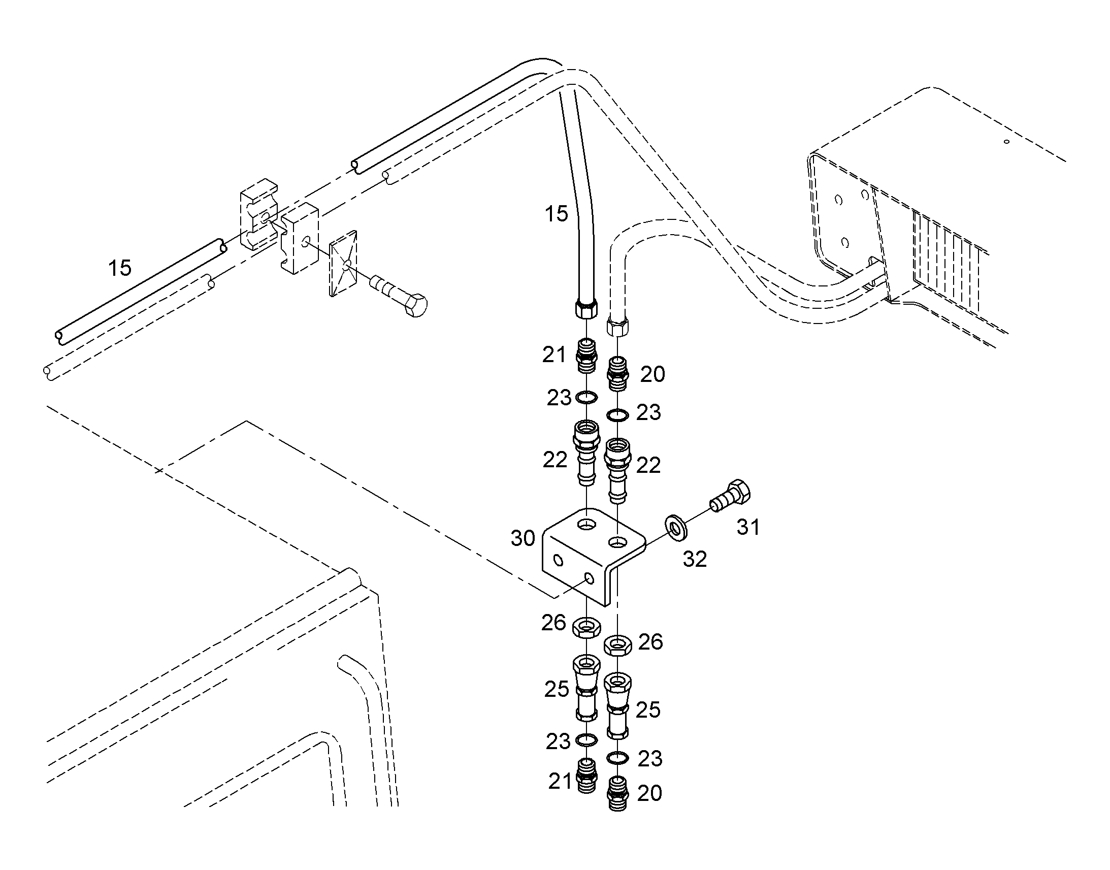 ШЛАНГОПРОВОД 12X1930 9798207 LIEBHERR