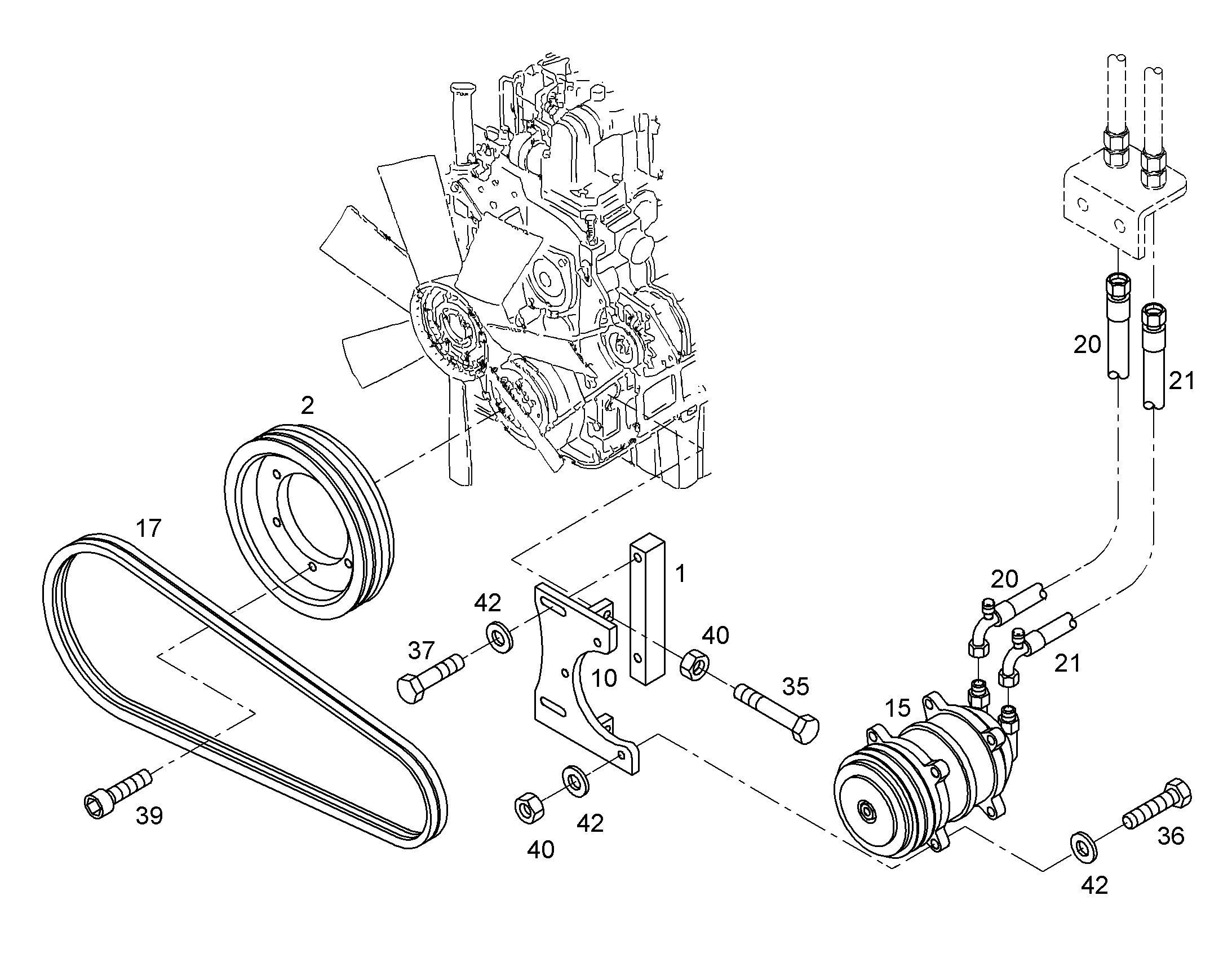 ШЛАНГОПРОВОД 10X2100 9798580 LIEBHERR
