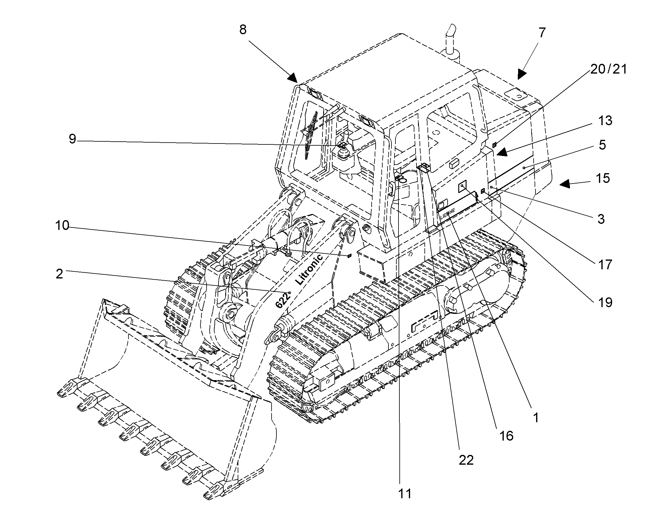 УКАЗАТЕЛЬ 'ХОДОВАЯ ГИДРАВЛИКА' FAHRHYDRAULIK LR 85mmX100mm 9798738 LIEBHERR