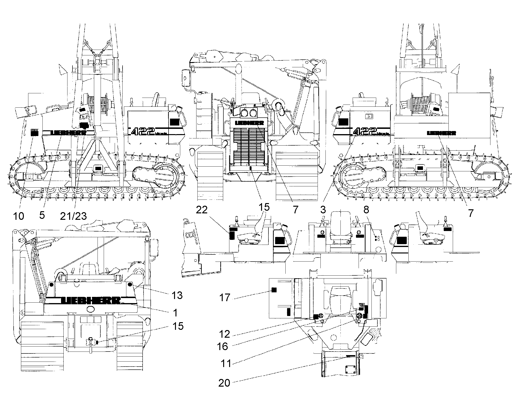 СХЕМА СМАЗКИ 9796236 LIEBHERR