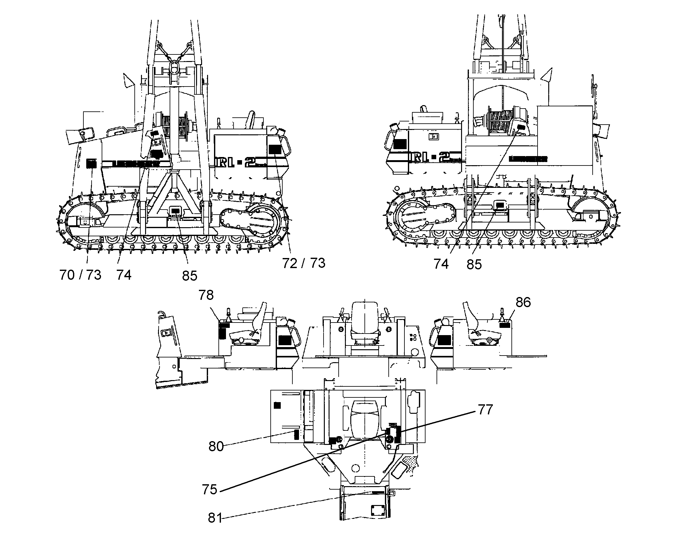 ТАБЛ. С ТЕКСТОМ СХЕМЫ СМАЗКИ 9797173 LIEBHERR