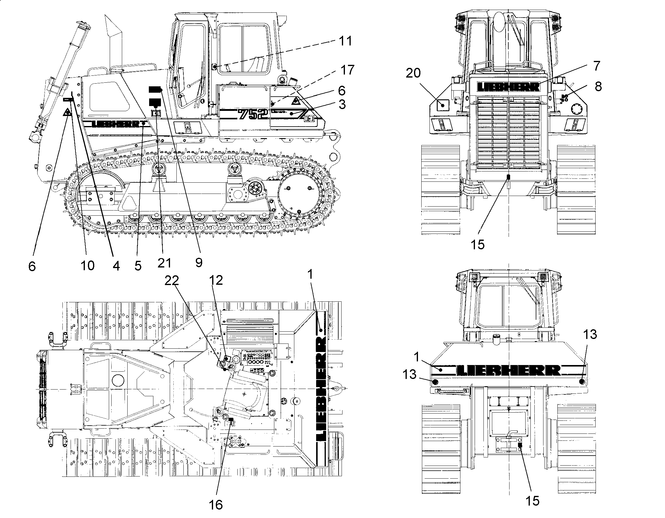СХЕМА СМАЗКИ 9812150 LIEBHERR