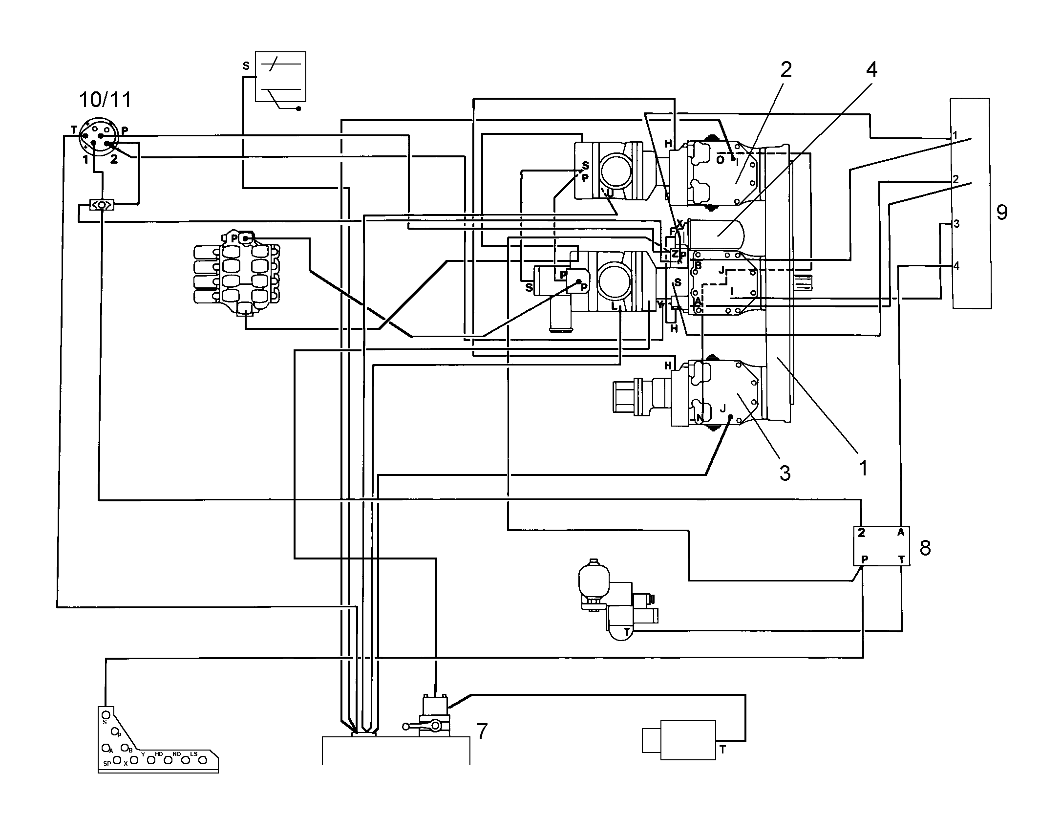 РАСПОЛОЖЕНИЕ БЛОКА ДЛЯ ЛЕБЕДКИ 9059775 LIEBHERR