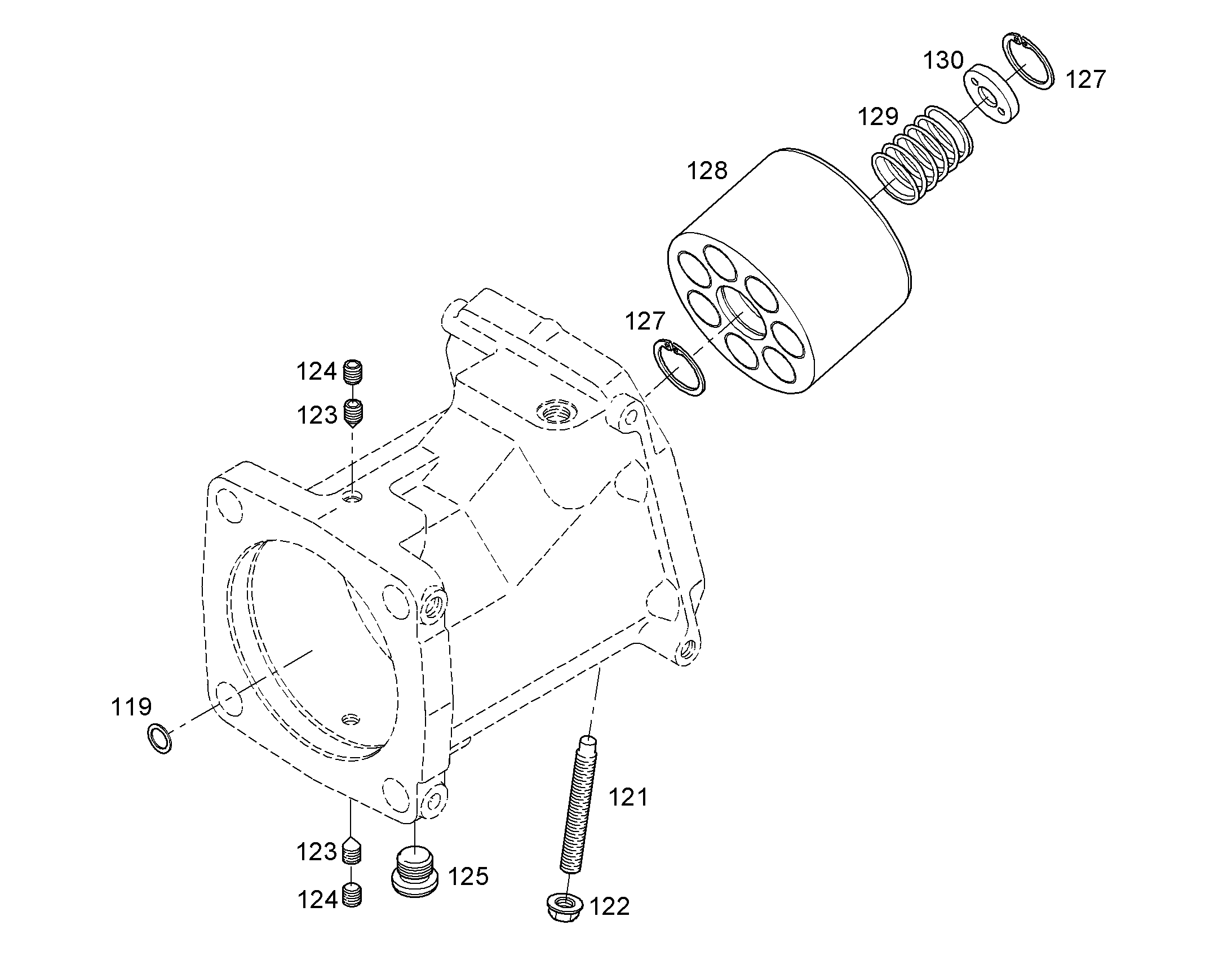 БЛОК ЦИЛИНДРОВ В СБОРЕ 7411862 LIEBHERR
