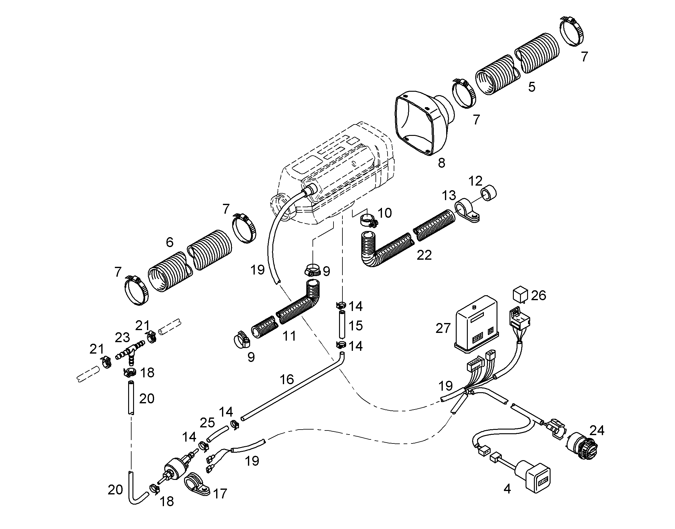 СКОБА ДЛЯ КРЕПЛЕНИЯ ТРУБЫ D=28 7413837 LIEBHERR
