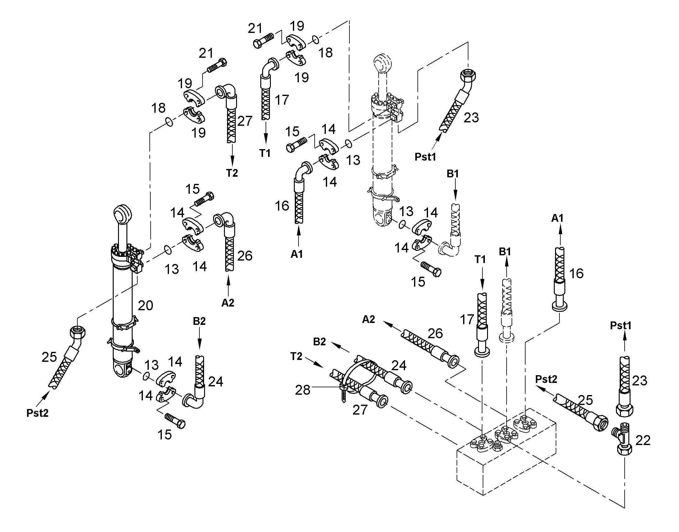 ШЛАНГ 12X2400 7414430 LIEBHERR