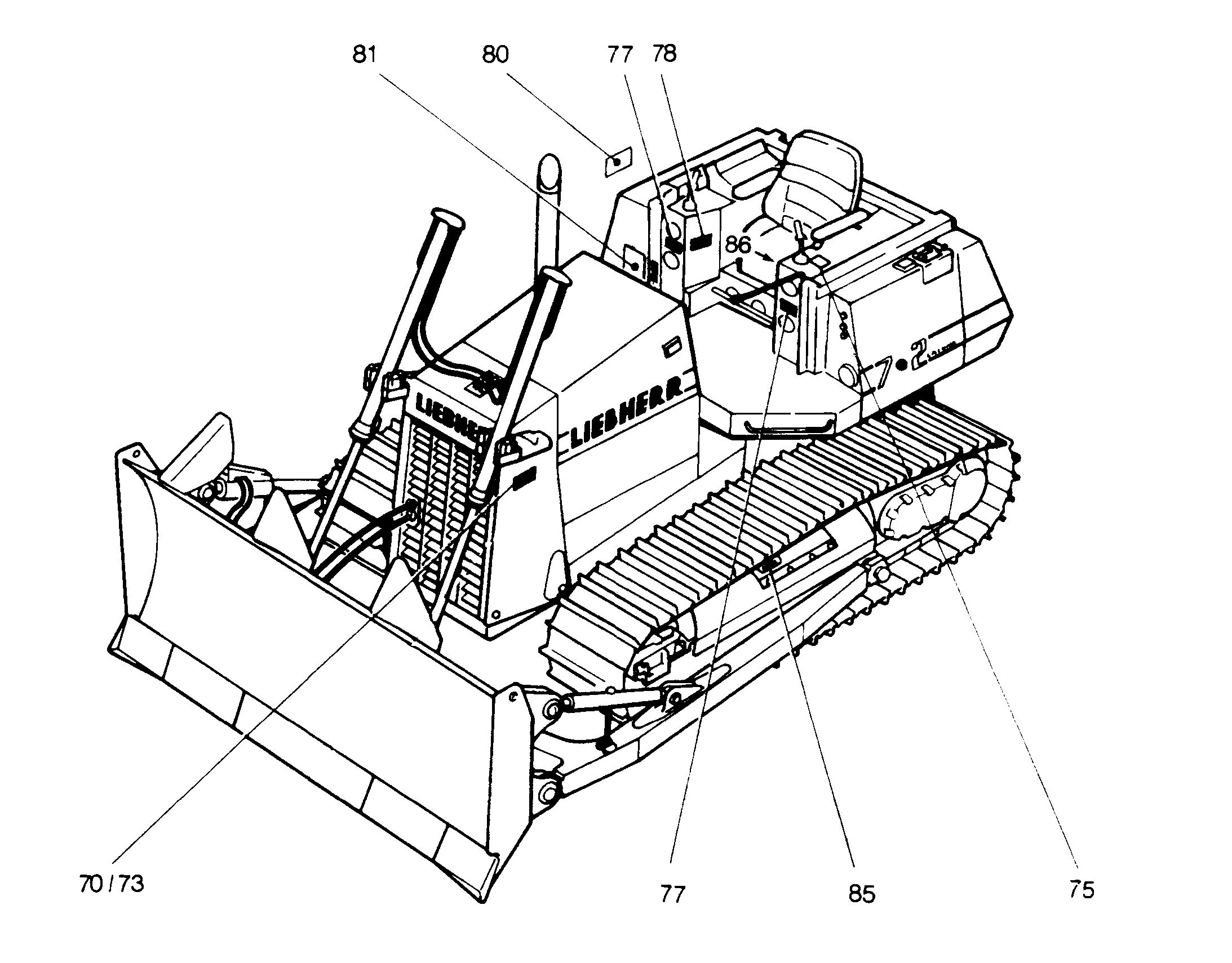ТАБЛ. ПРЕДУПР. ПРЕДОХР. РЫЧАГА 9744571 LIEBHERR