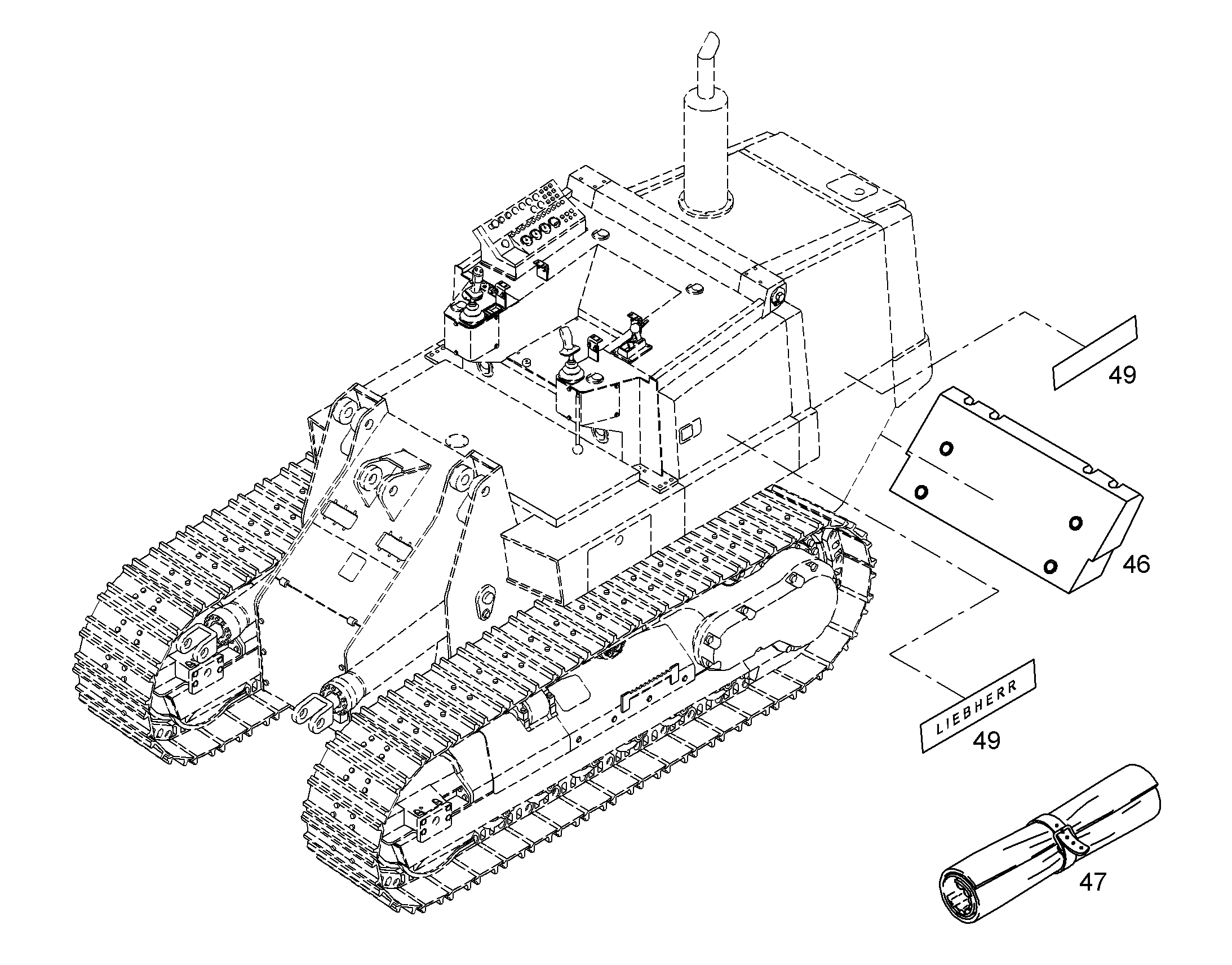 РАСПОЛОЖЕНИЕ ТАБЛИЧЕК 9780561 LIEBHERR
