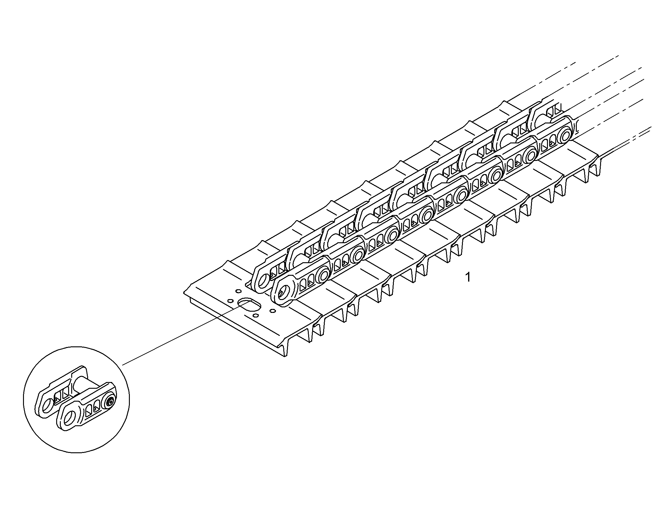 ГЕРМЕТИЧНАЯ ГУСЕНИЦА 660mm 5801310 LIEBHERR
