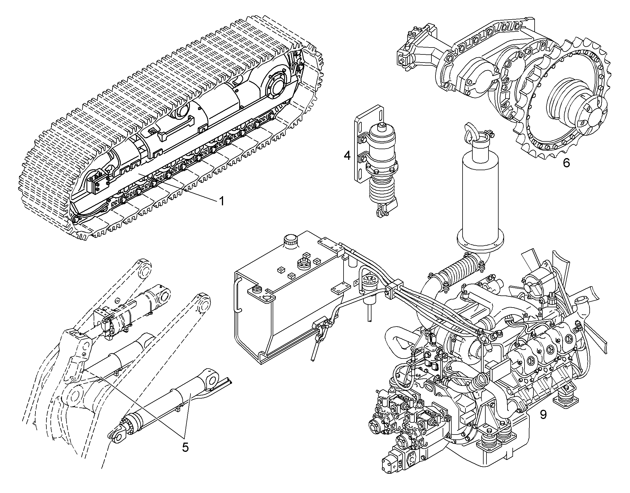 ТЕЛЕЖКИ ГУСЕНИЧНЫЕ В СБОРЕ 9059050 LIEBHERR
