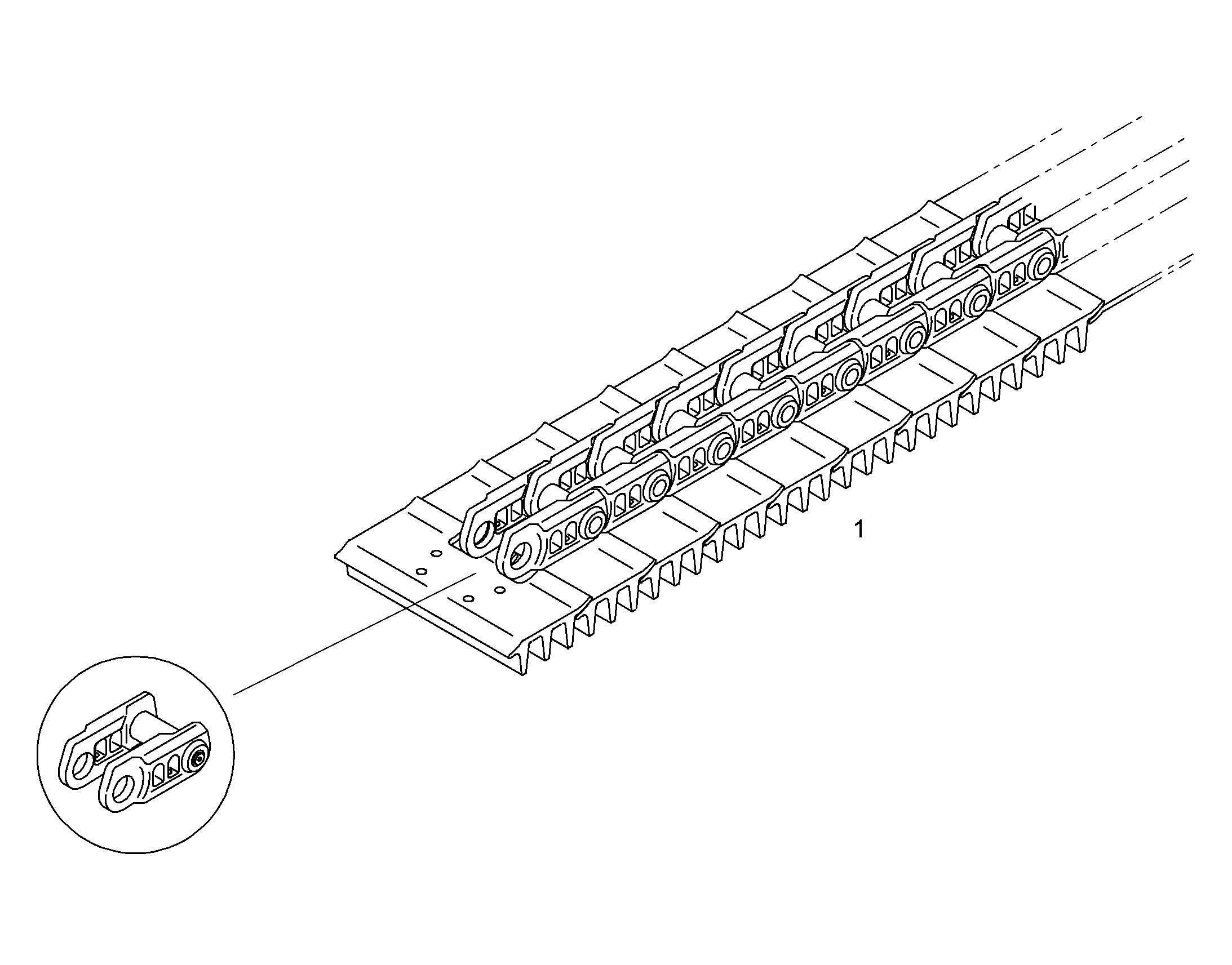 ГЕРМЕТИЧНАЯ ГУСЕНИЦА 457mm 5800613 LIEBHERR