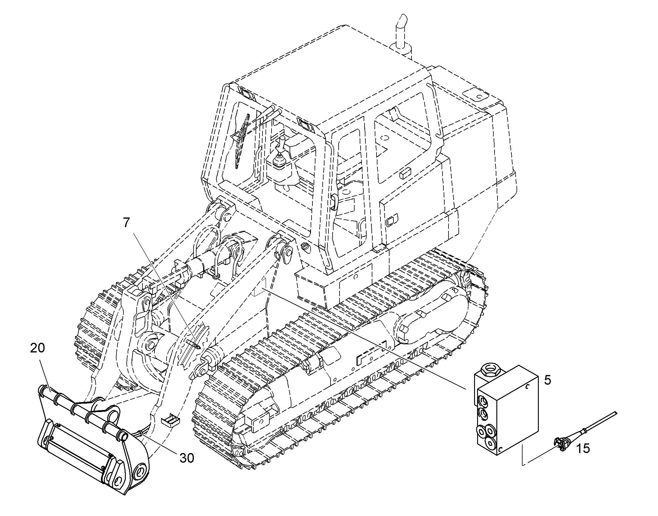 ГИДРАВЛИЧЕСКАЯ РУКОЯТЬ КОВША 9745738 LIEBHERR