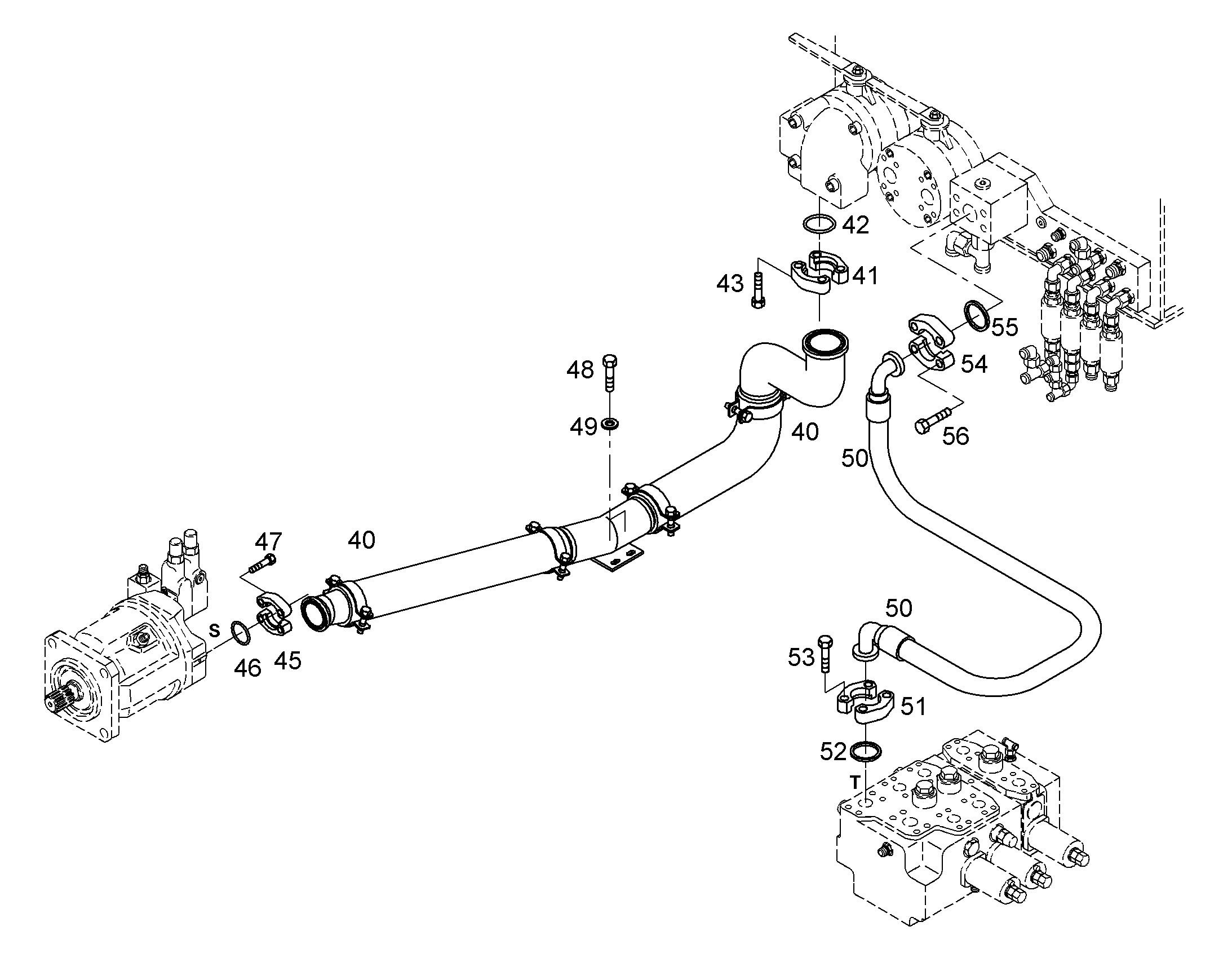 ВСАСЫВАЮЩИЙ ШЛАНГ В СБОРЕ X1250,4 9745962 LIEBHERR