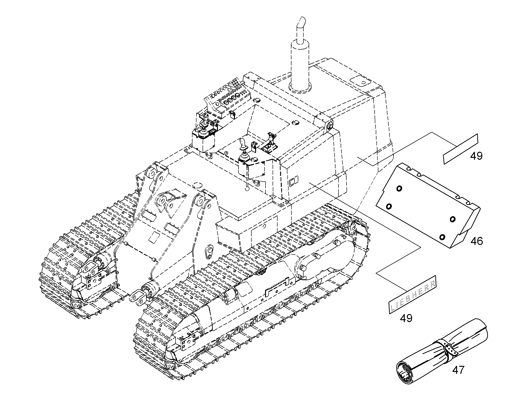 РАСПОЛОЖЕНИЕ ТАБЛИЧЕК 9749444 LIEBHERR