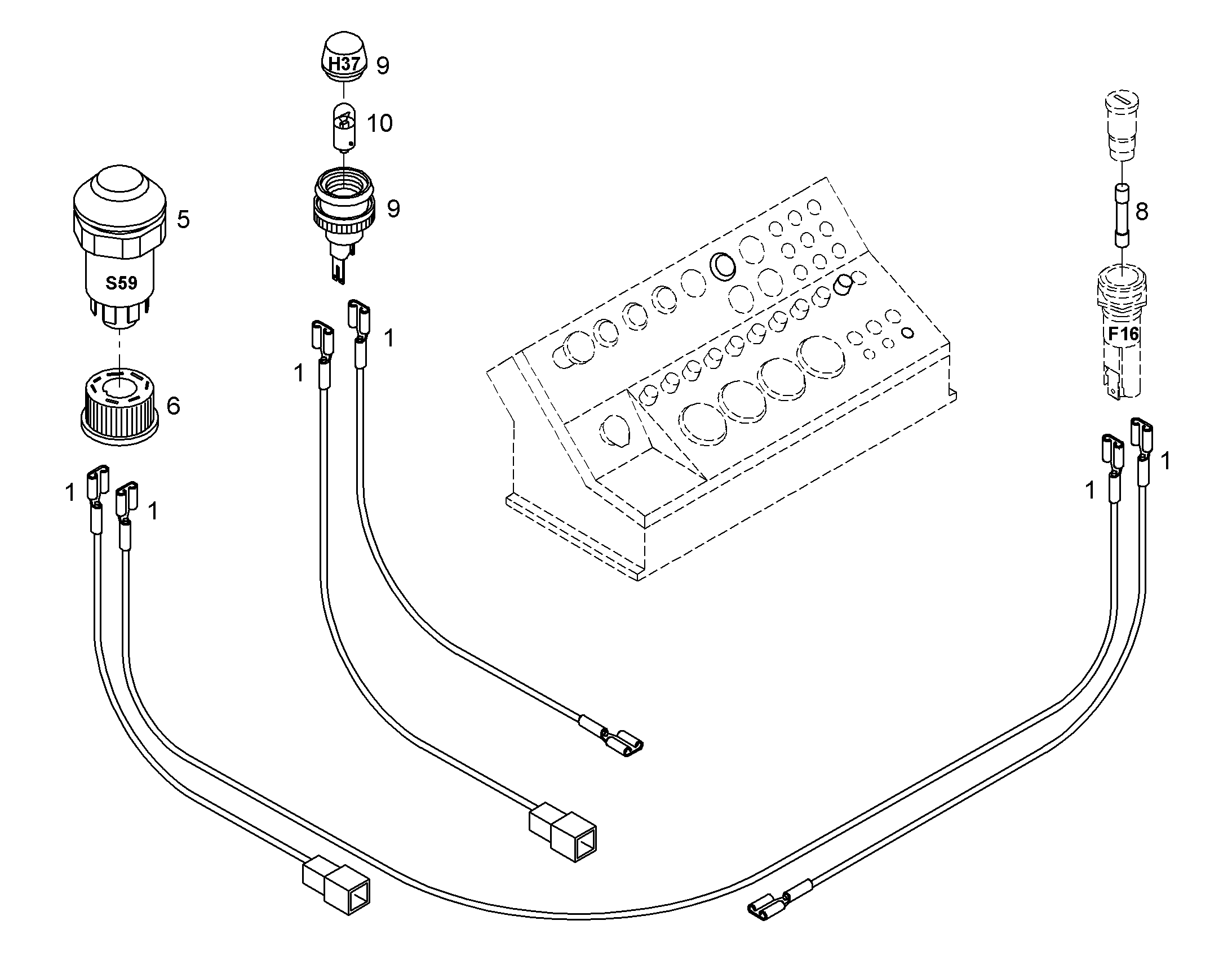 ПЕРЕКЛЮЧАТЕЛЬ СИСТ.ХОЛ.ПУСКА 6003292 LIEBHERR