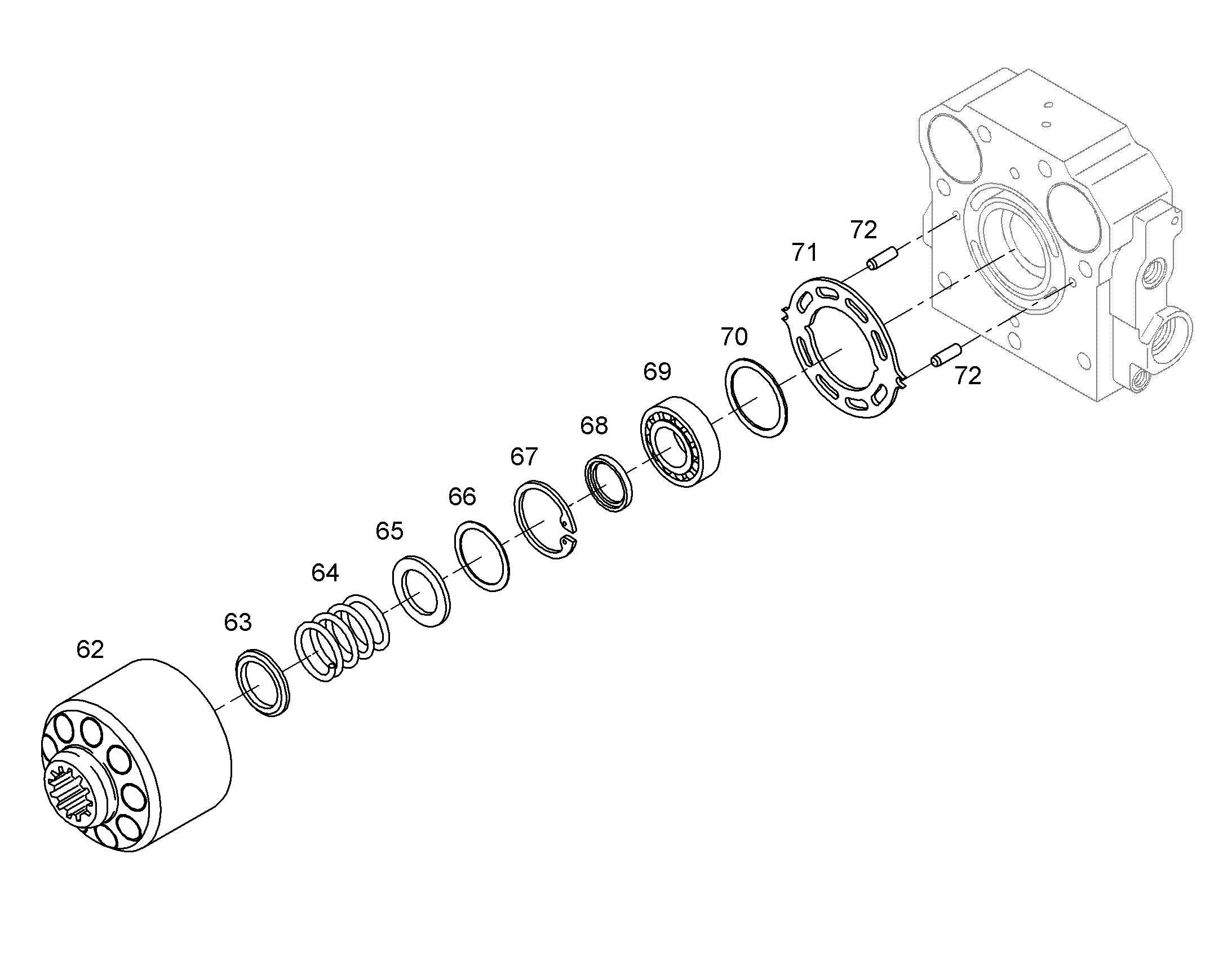 Прижимная пружина 7,5X51,5X80,4 7415001 LIEBHERR