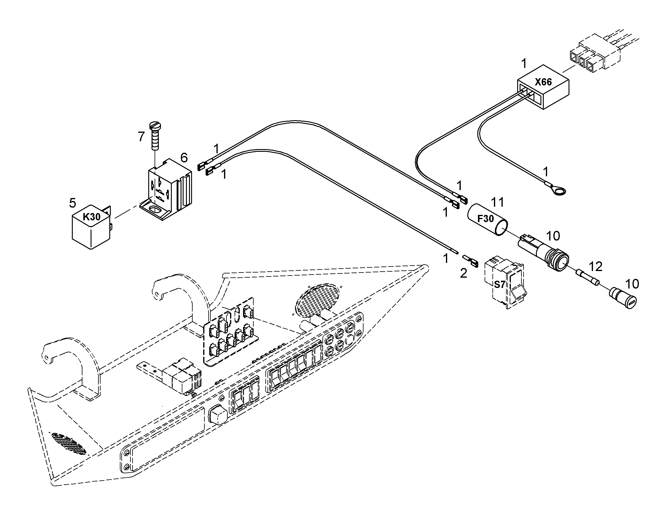 КАБ. КОМПЛ. ПУЛЬТА ОПЕРАТОРА 9749053 LIEBHERR