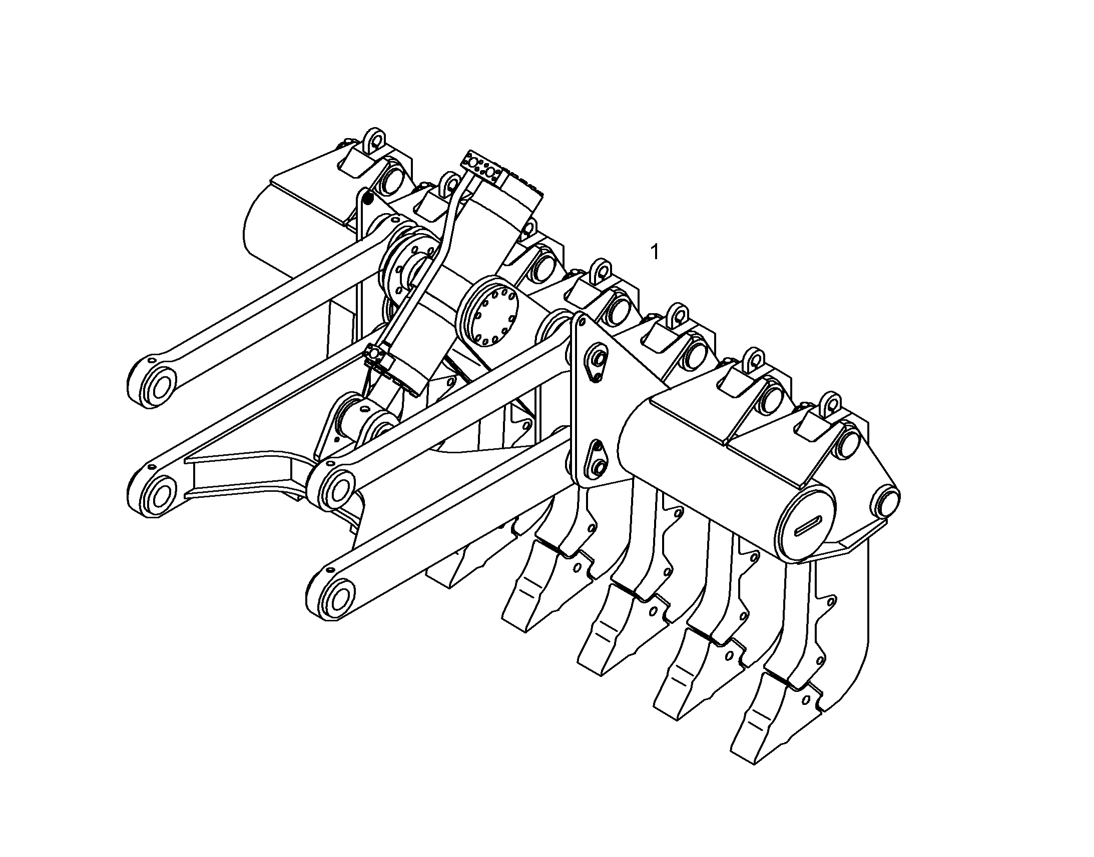 РЫХЛИТЕЛЬ 7-ЗУБ., ФИКСИР. 9746608 LIEBHERR