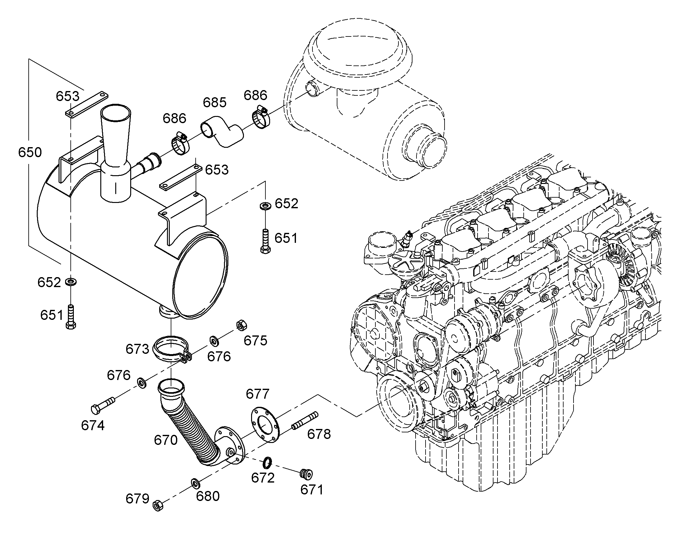 ШУМОГЛУШИТЕЛЬ 7415404 LIEBHERR