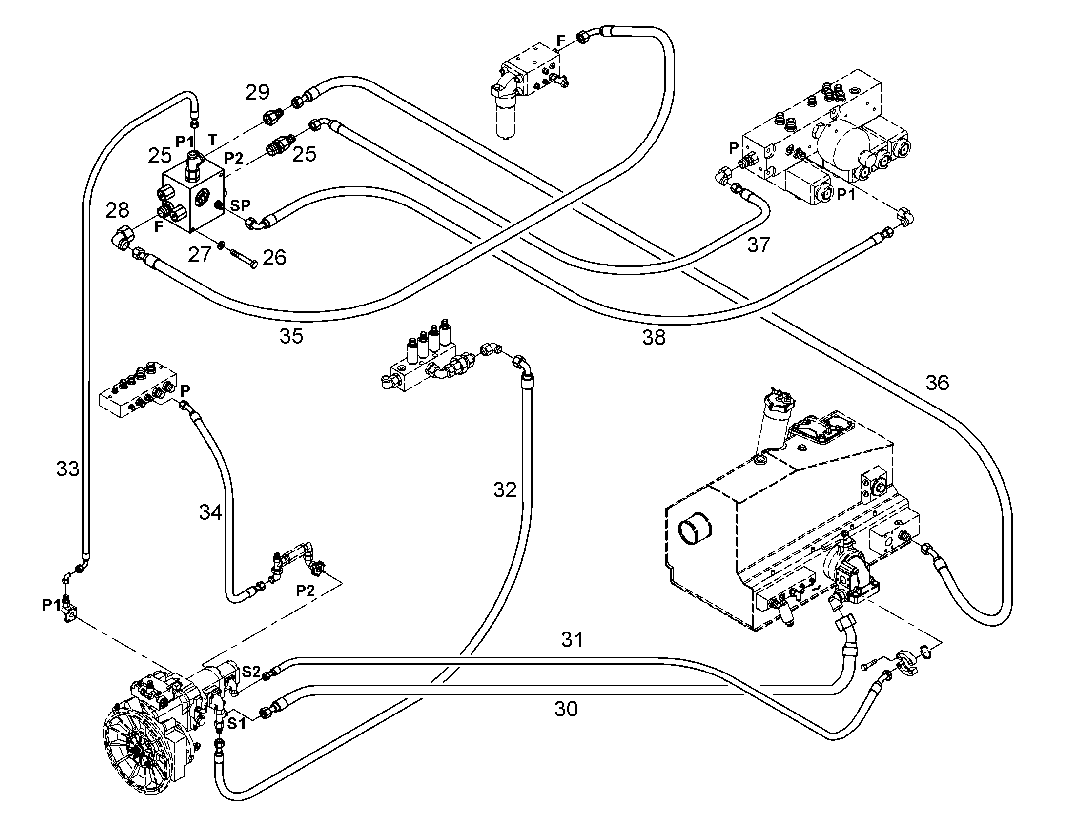 ШЛАНГ 12X2500 10280451 LIEBHERR