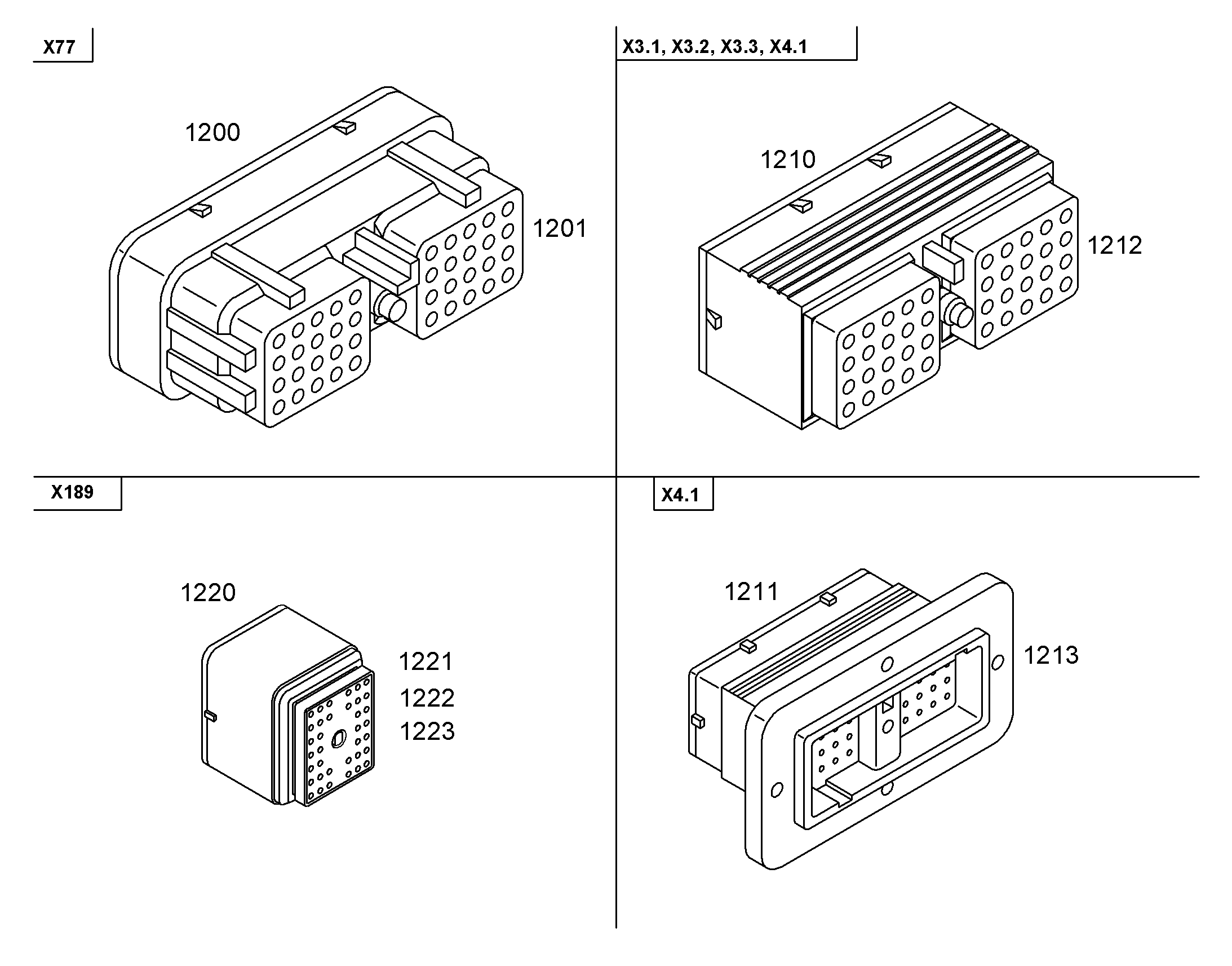 КОЛОДКА ШТЕККЕРНАЯ AEC16-40 40-POL 13A 60V 10014358 LIEBHERR