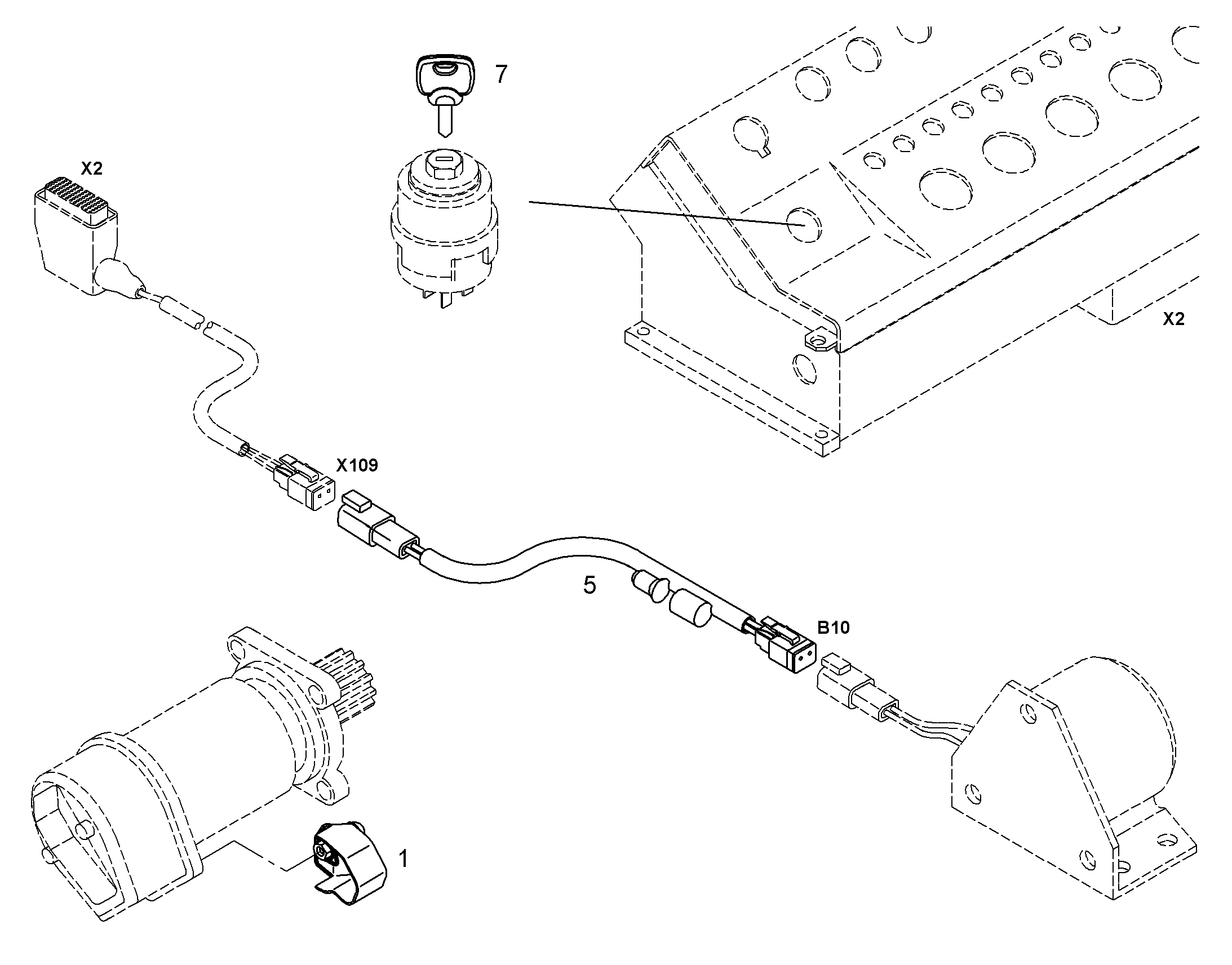 КЛЮЧ ЗАЖИГАНИЯ 10288887 LIEBHERR