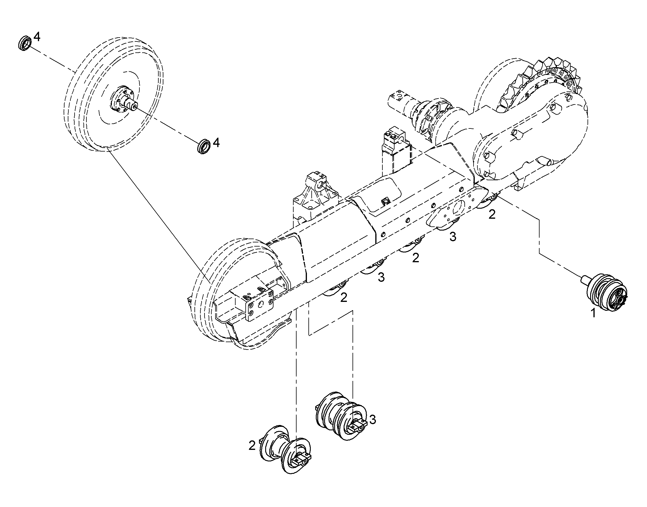 КАТОК ОПОРНЫЙ ОДНОРЕБОРДНЫЙ D7F 10218694 LIEBHERR