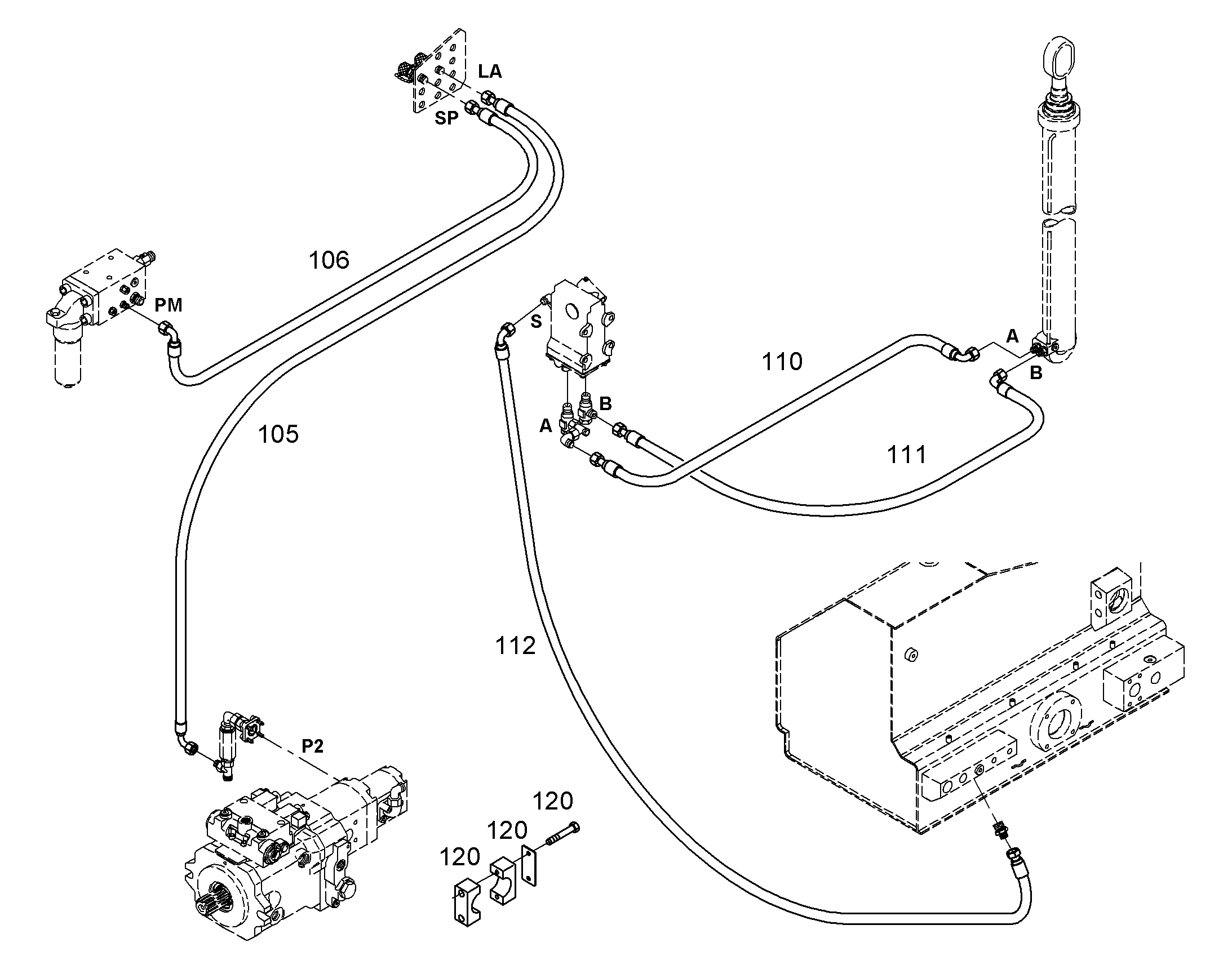 ШЛАНГ 6X750 10018424 LIEBHERR