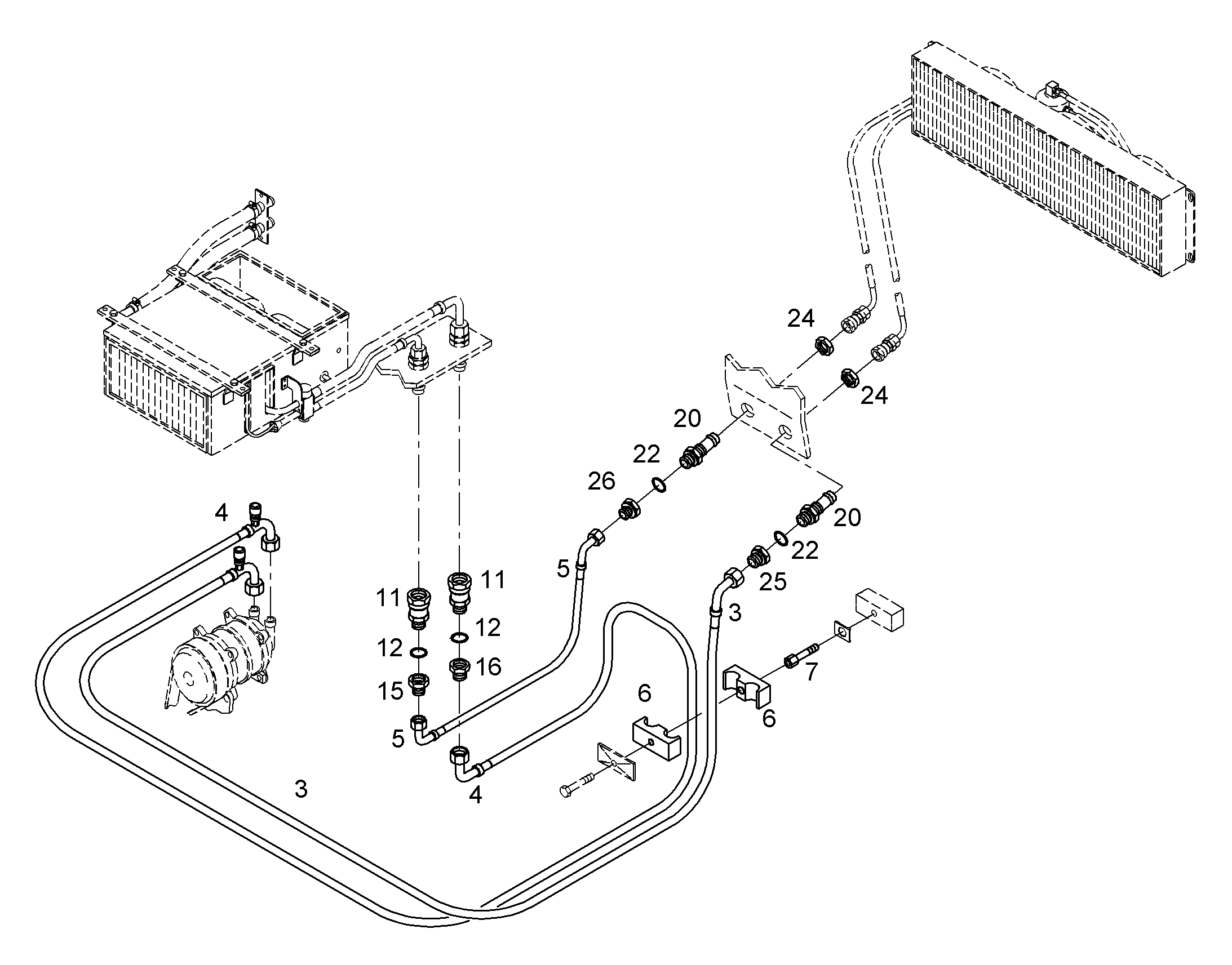 ШЛАНГОПРОВОД 10X4600 9404899 LIEBHERR