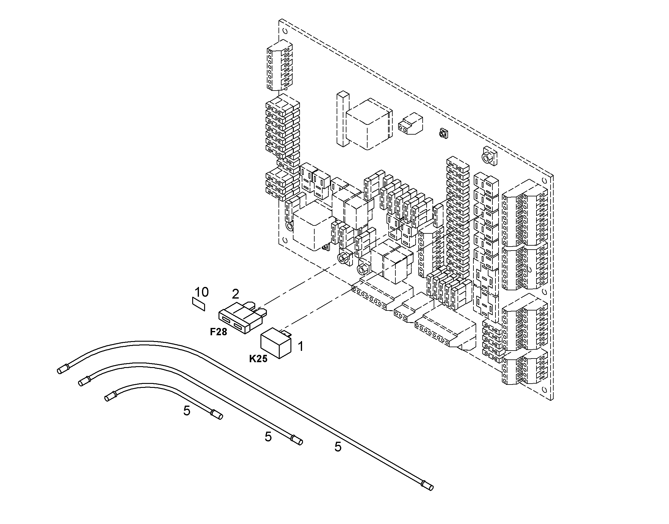 НАКЛЕЙКА F28.B 3A 52mmX16mm 9403051 LIEBHERR