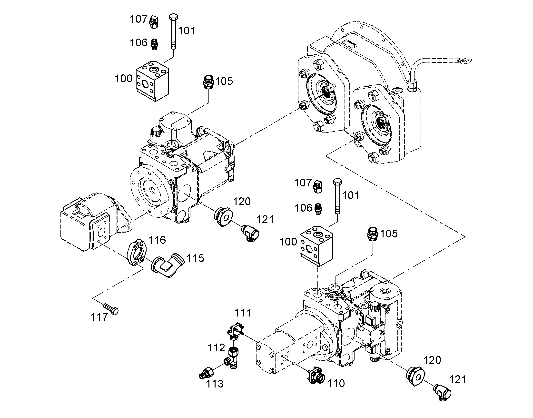 ШТУЦЕР ПЕРЕХОДНОЙ M42X2/M22X1,5 10036942 LIEBHERR