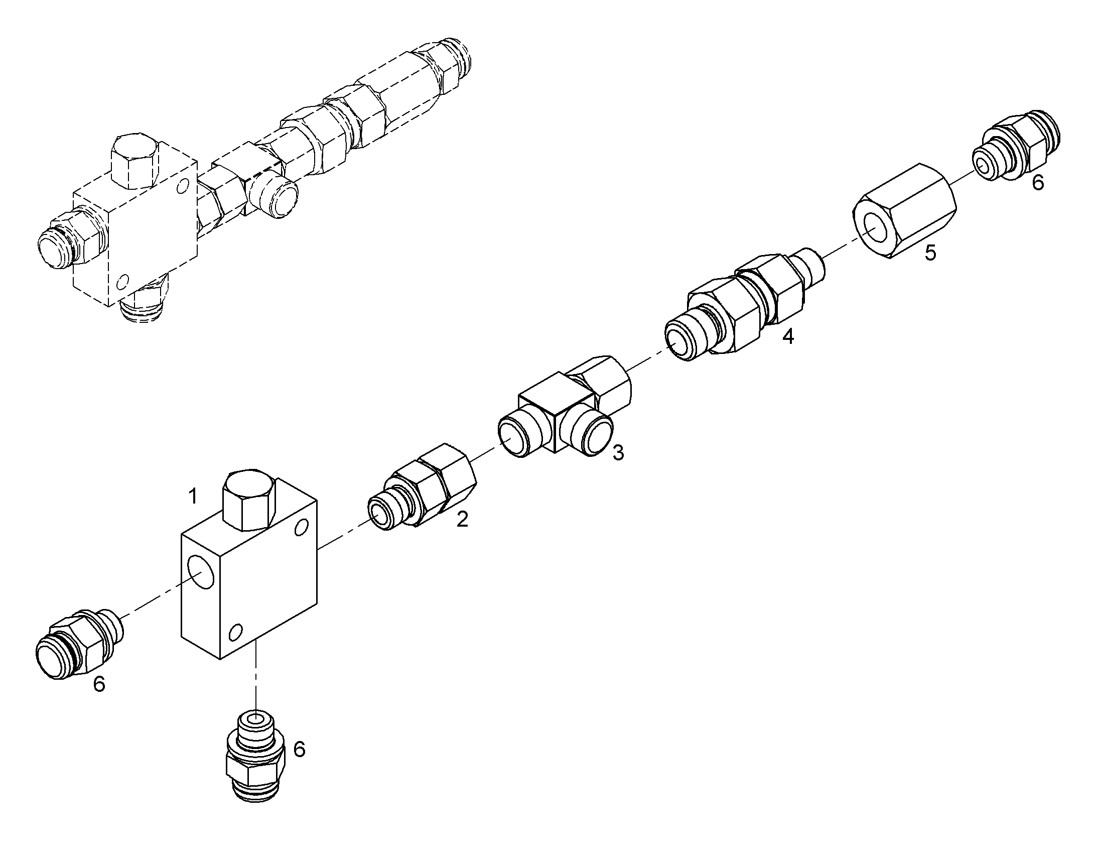 РЕЗЬБОВОЙ ПЕРЕХОДНИК GERADE 6STC G1/4Z 10036120 LIEBHERR