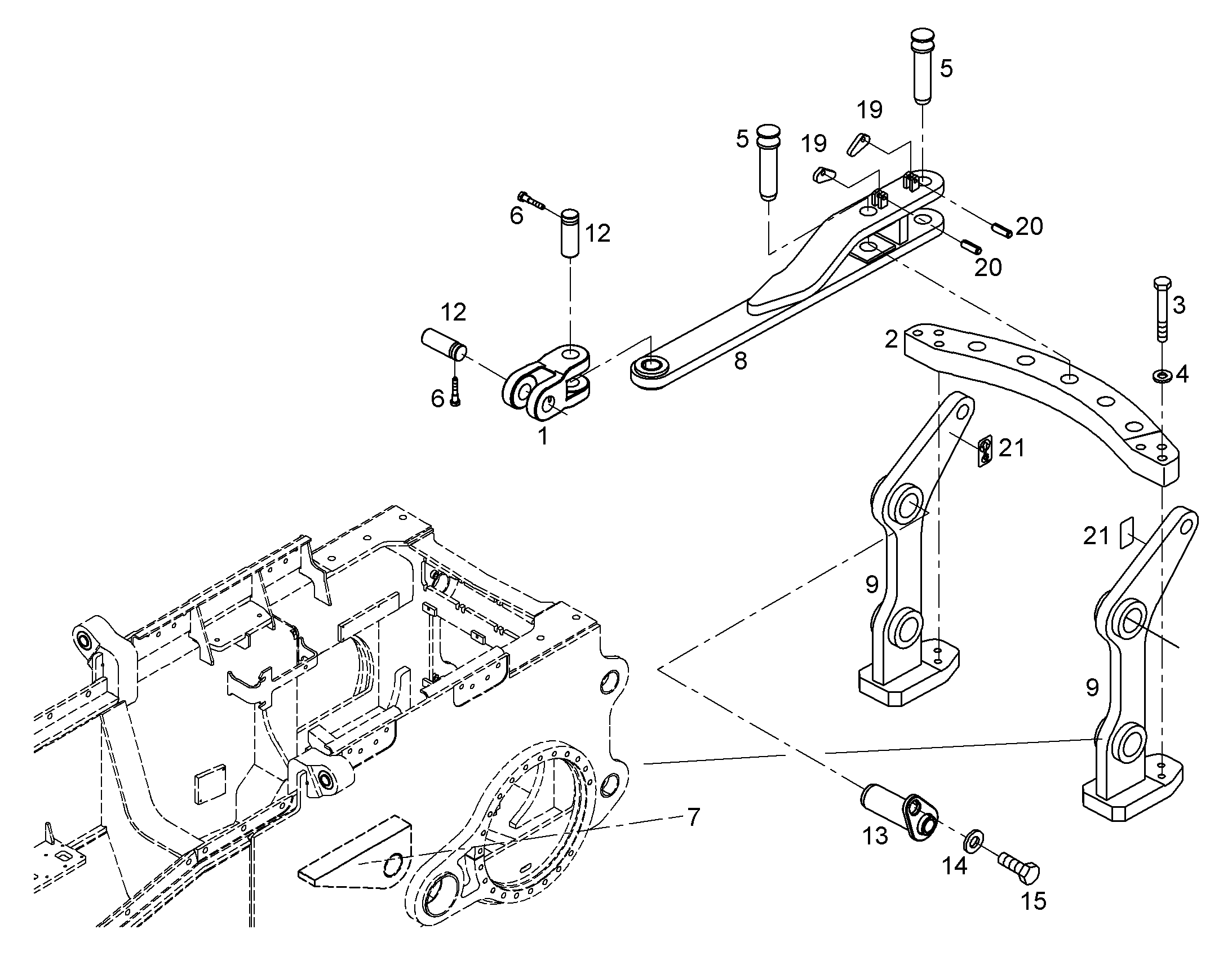 ДОРАБОТКА НЕСУЩАЯ РАМА 9401742 LIEBHERR