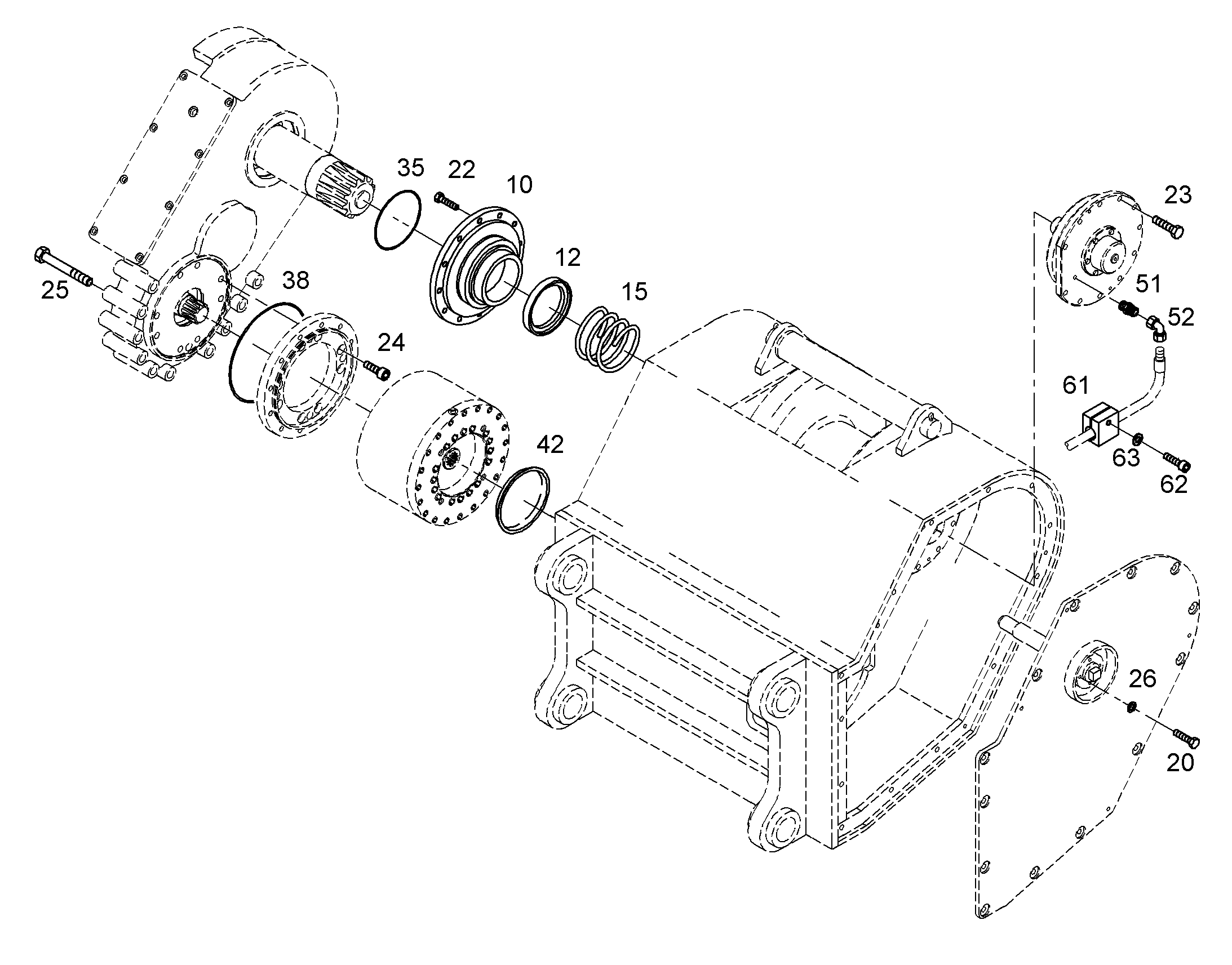Прижимная пружина 6X95X107 761013003 LIEBHERR