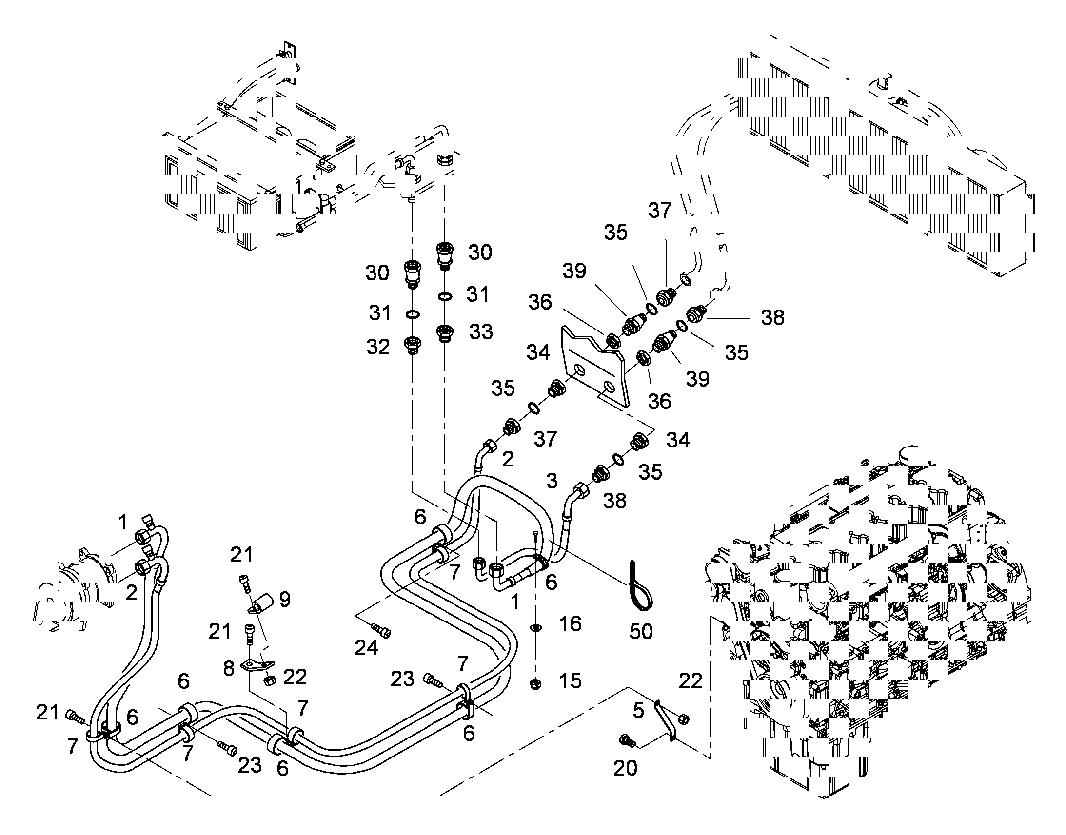 ШЛАНГОПРОВОД 10X6500 9408169 LIEBHERR