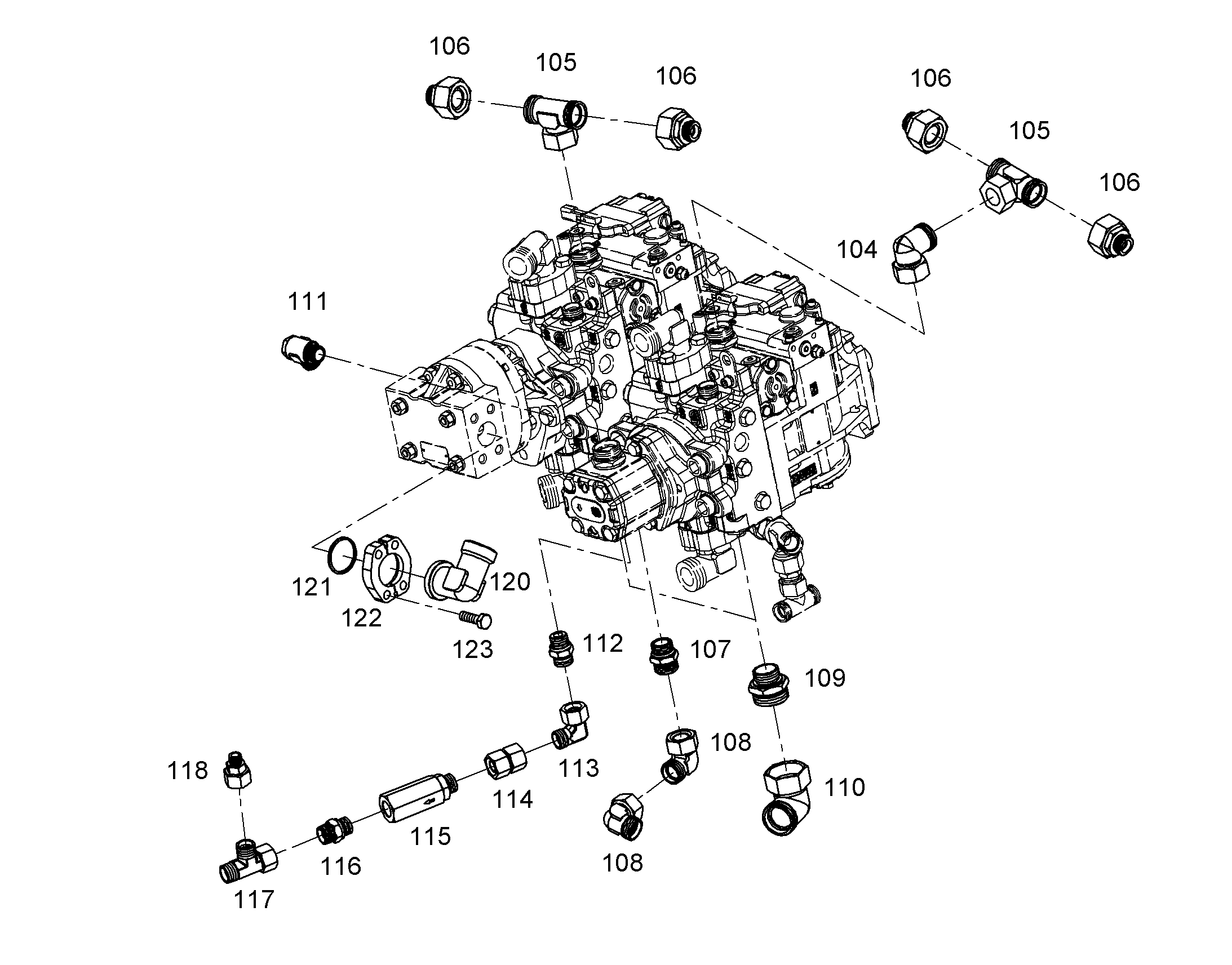 СОЕДИНЕНИЕ РЕЗЬБОВОЕ WH 18L 7/8-14UNF 10290513 LIEBHERR