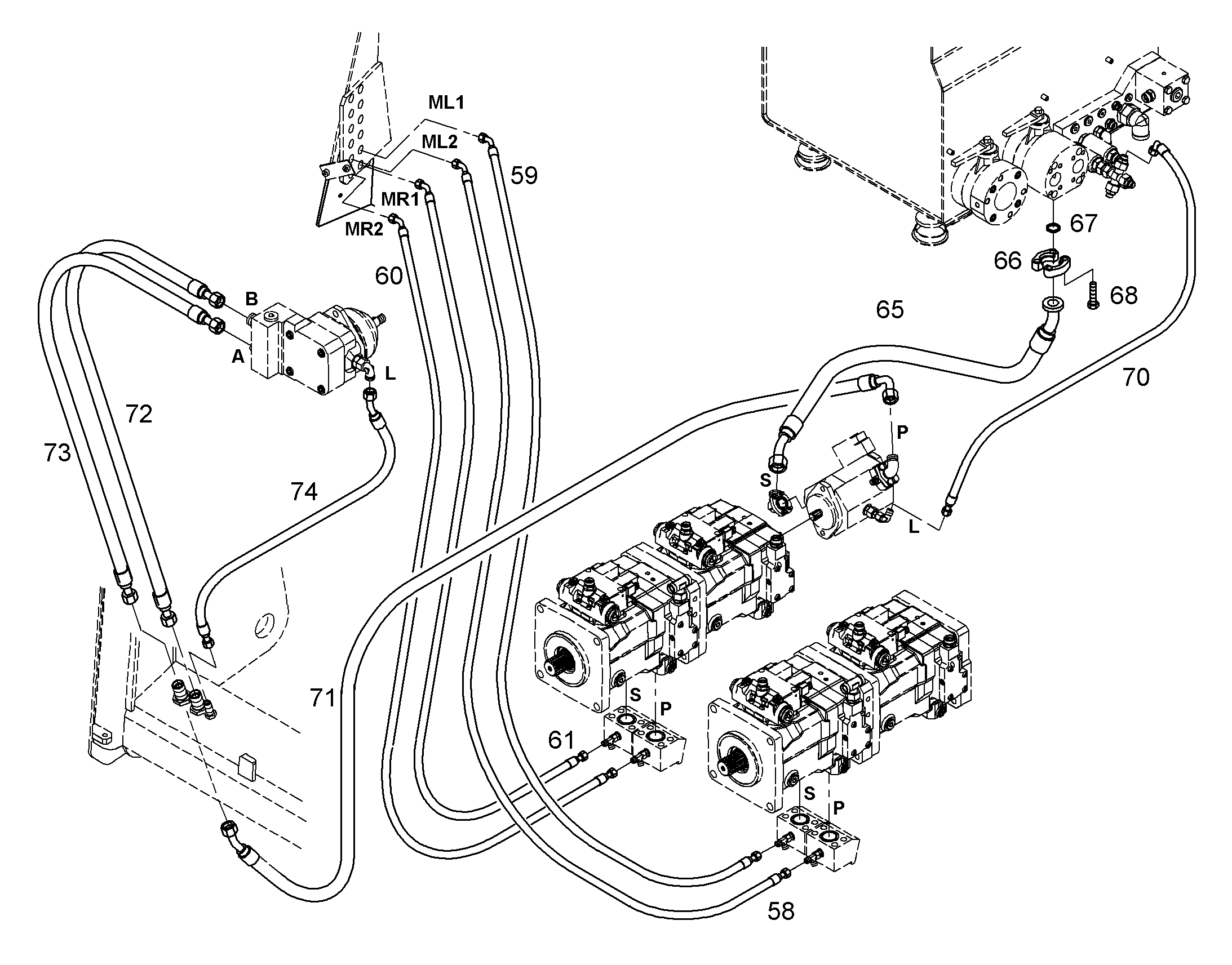 ШЛАНГ УПРАВЛЕНИЯ 10X1000 10018603 LIEBHERR