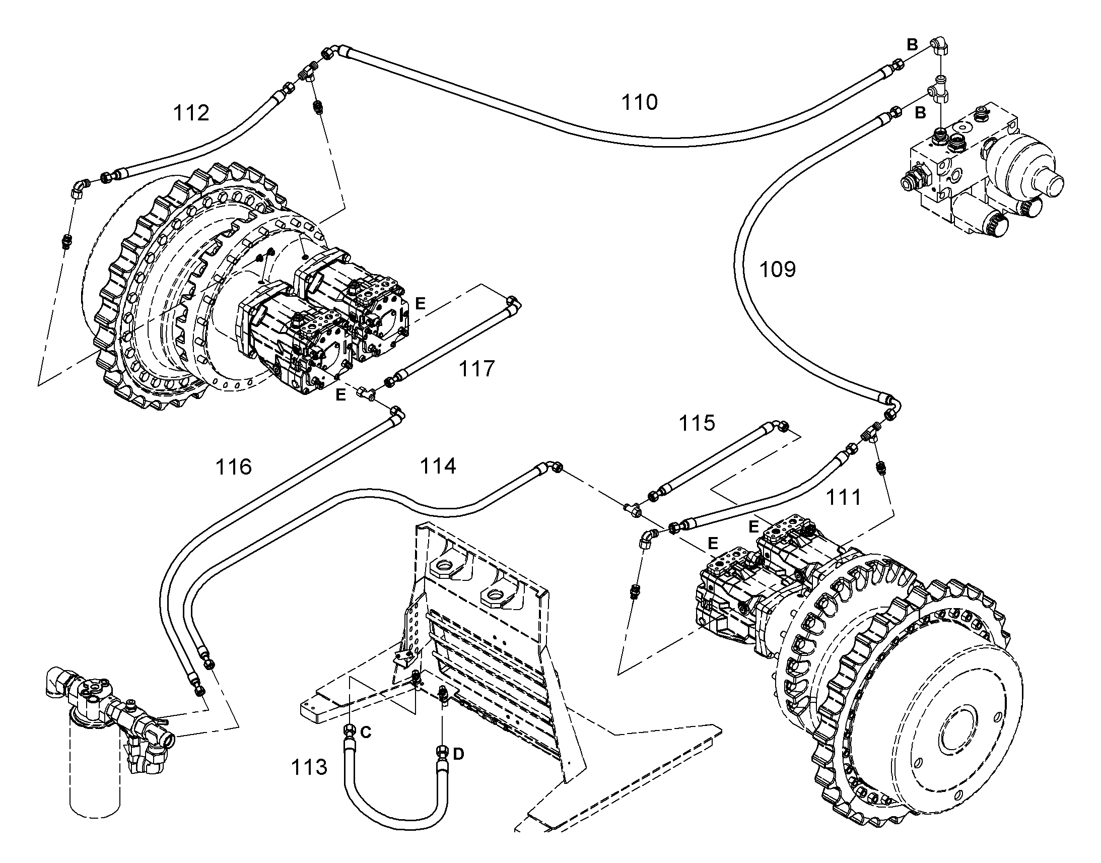 ШЛАНГ 12X400 10287080 LIEBHERR