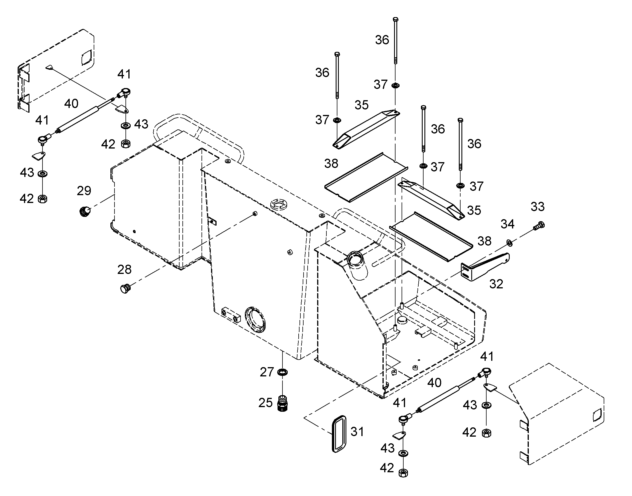 КРЕПЛЕНИЕ АККУМЛЯТОРА 9413844 LIEBHERR