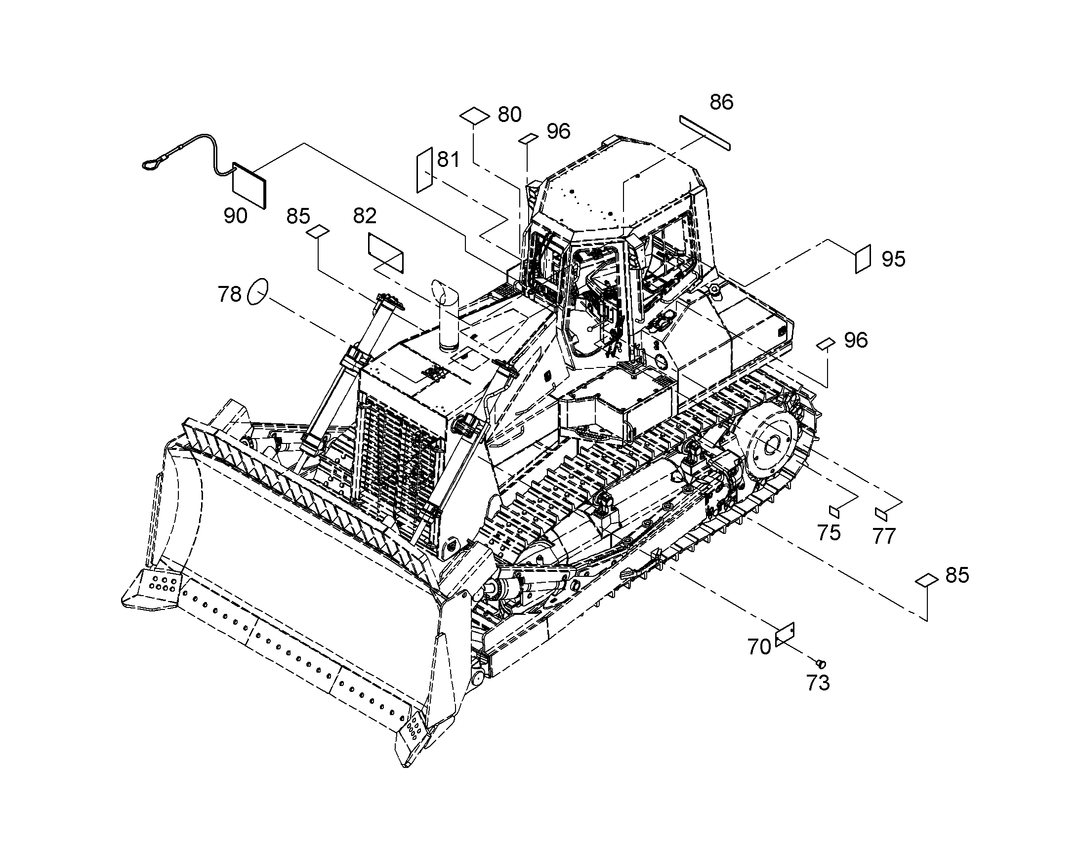ТАБЛ. ПРЕДУПР. У-ВА НАТ.ГУСЕН. KETTENSPANNER 85mmX40mm 9414864 LIEBHERR