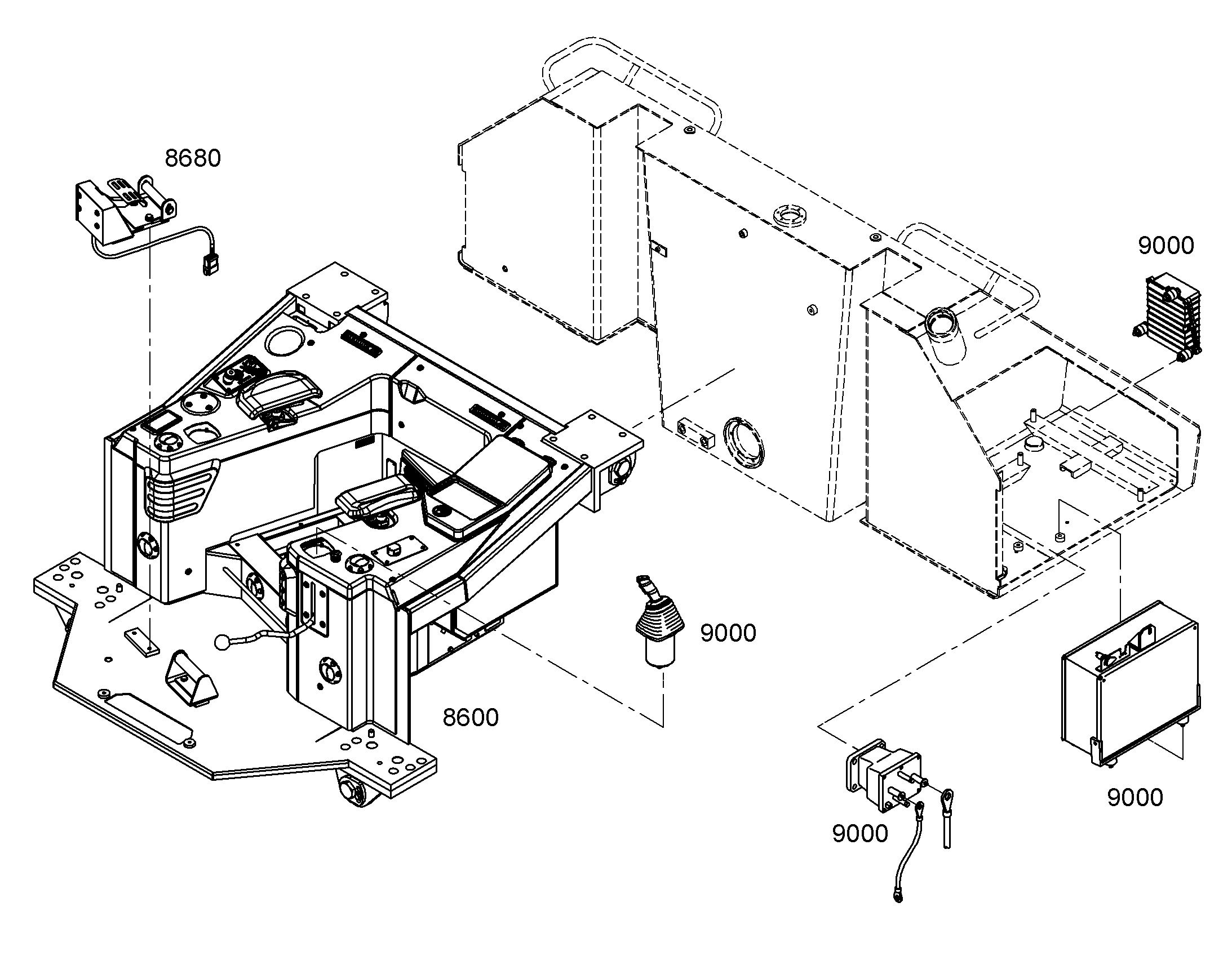 ПОСТ УПРАВЛЕНИЯ В СБОРЕ 9413207 LIEBHERR