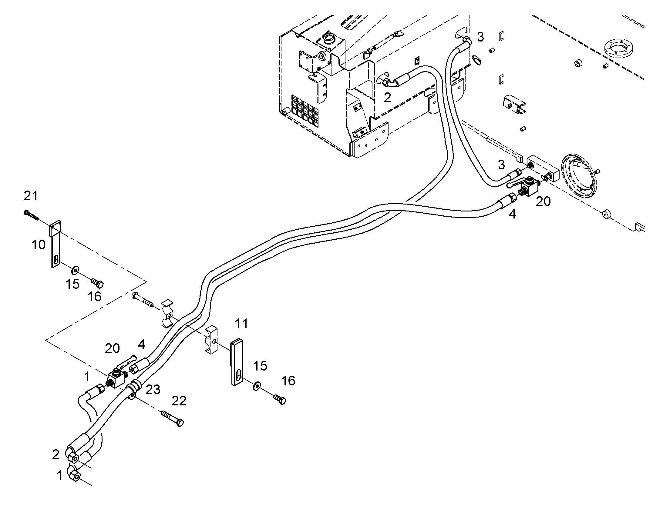 ШЛАНГ ТОПЛИВНЫЙ 12X850 10287705 LIEBHERR