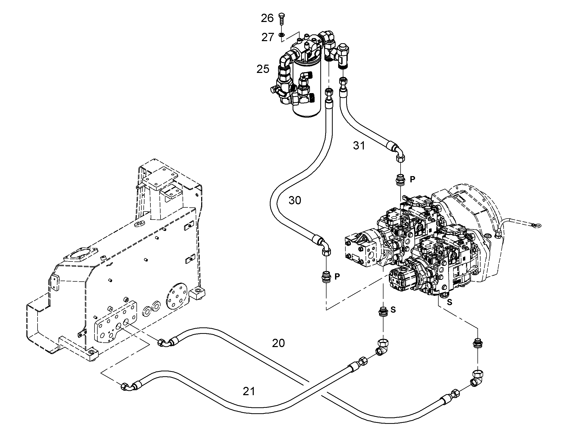 НАПОРНЫЙ ФИЛЬТР В СБОРЕ 9409020 LIEBHERR