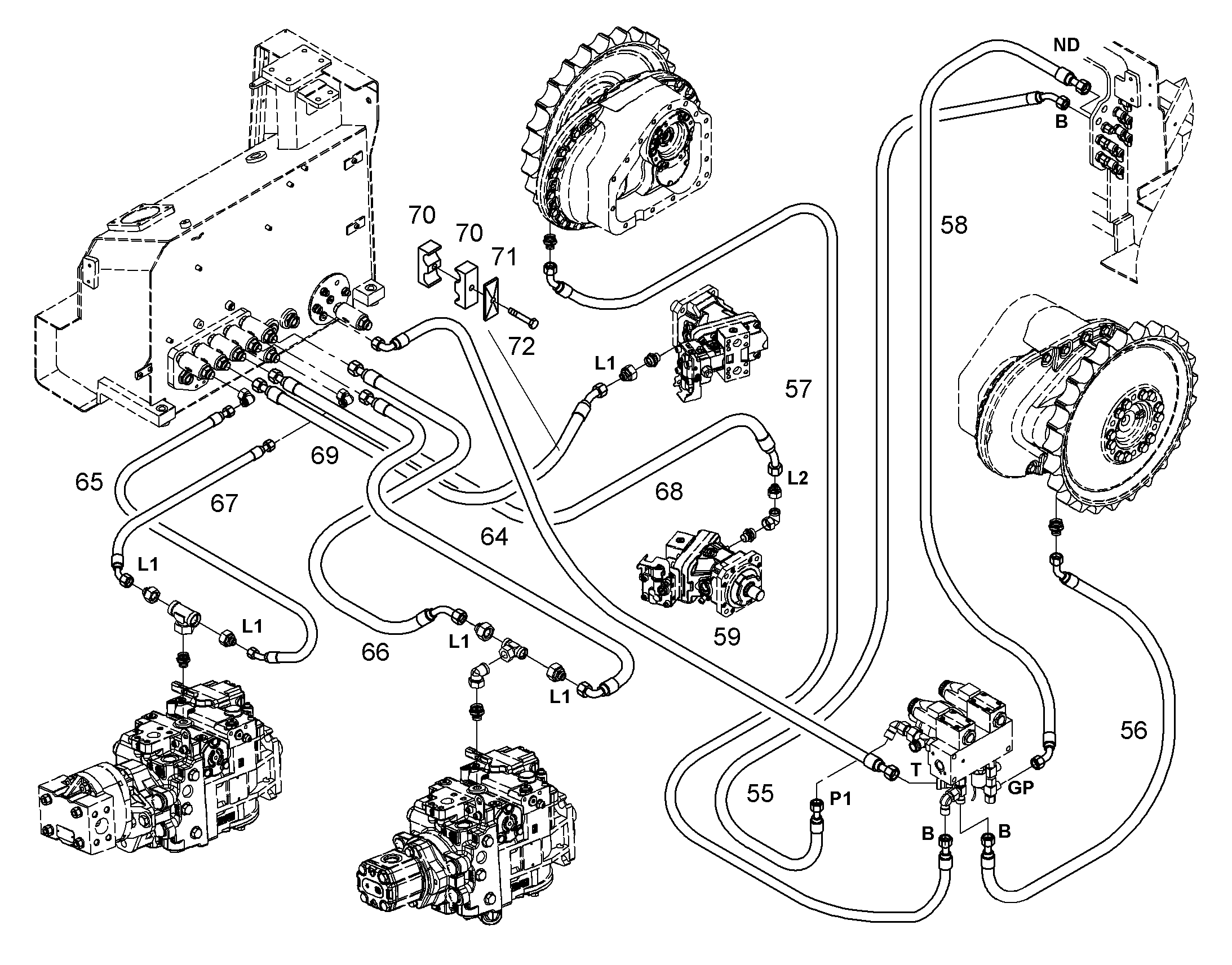 ШЛАНГ 6X1100 10298586 LIEBHERR