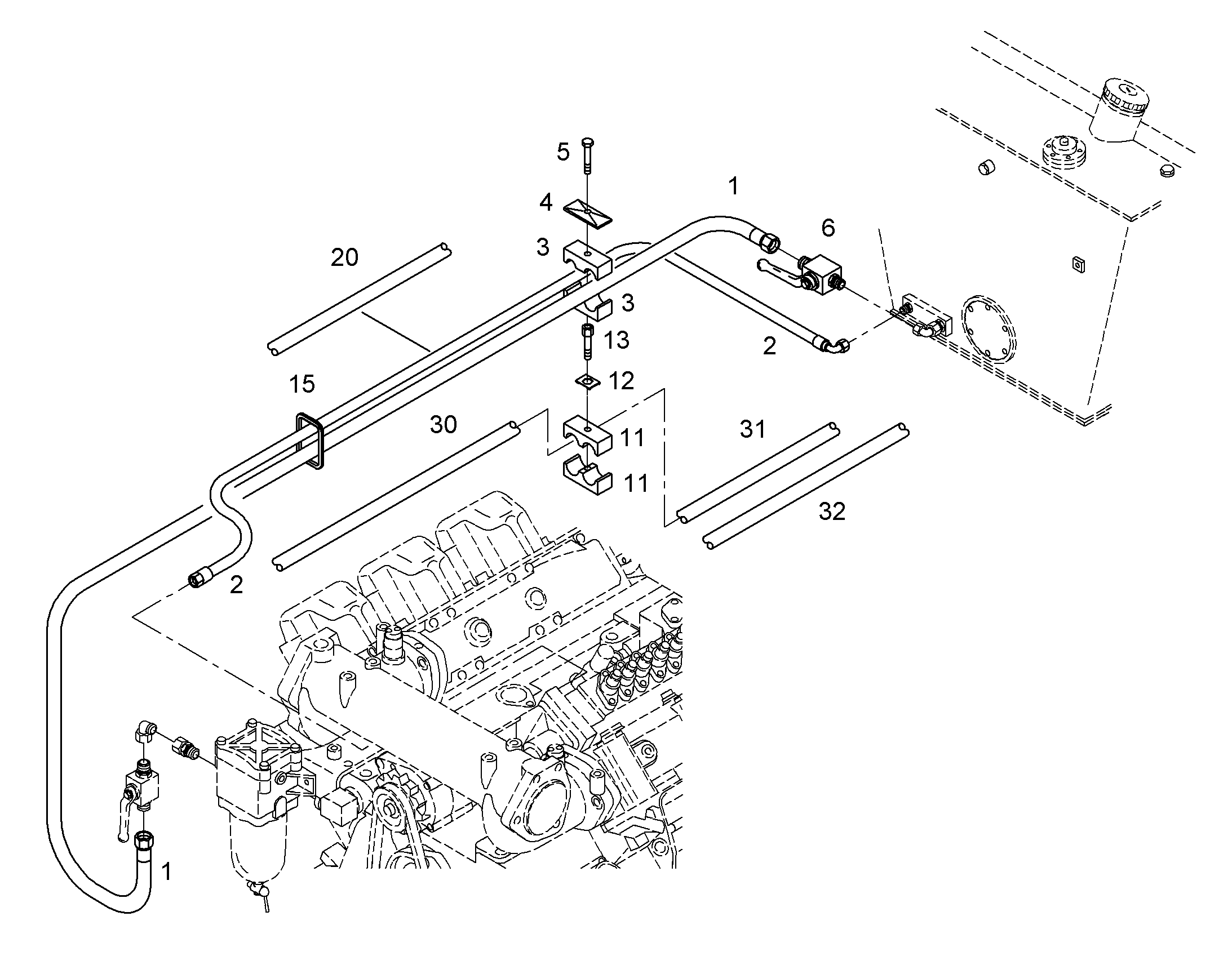 ШЛАНГ ТОПЛИВНЫЙ 8X3550 10290827 LIEBHERR