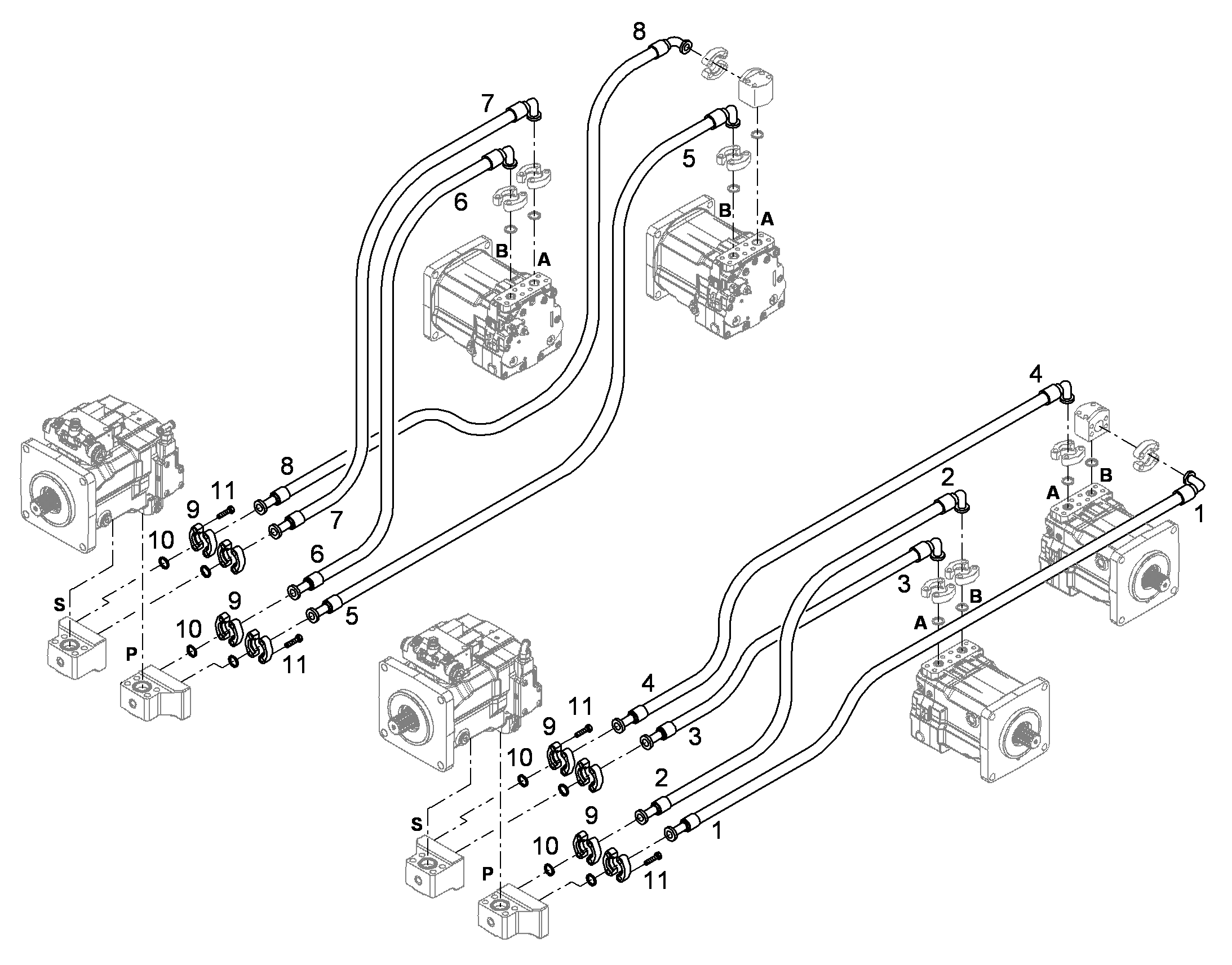 ШЛАНГ 32X1555 10413208 LIEBHERR